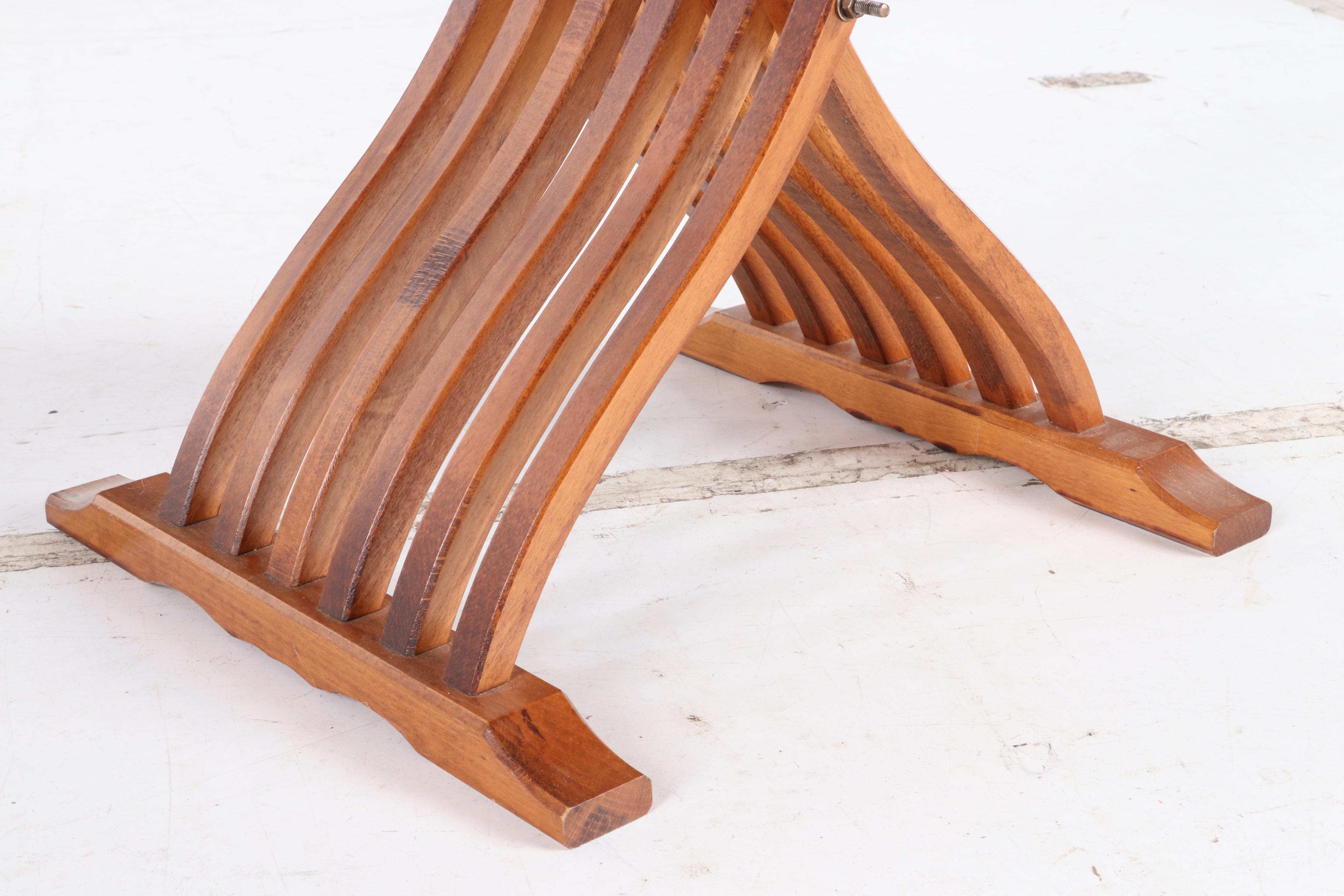Italian Mahogany Savonarola Chess Table and Chairs, Late 20th Century