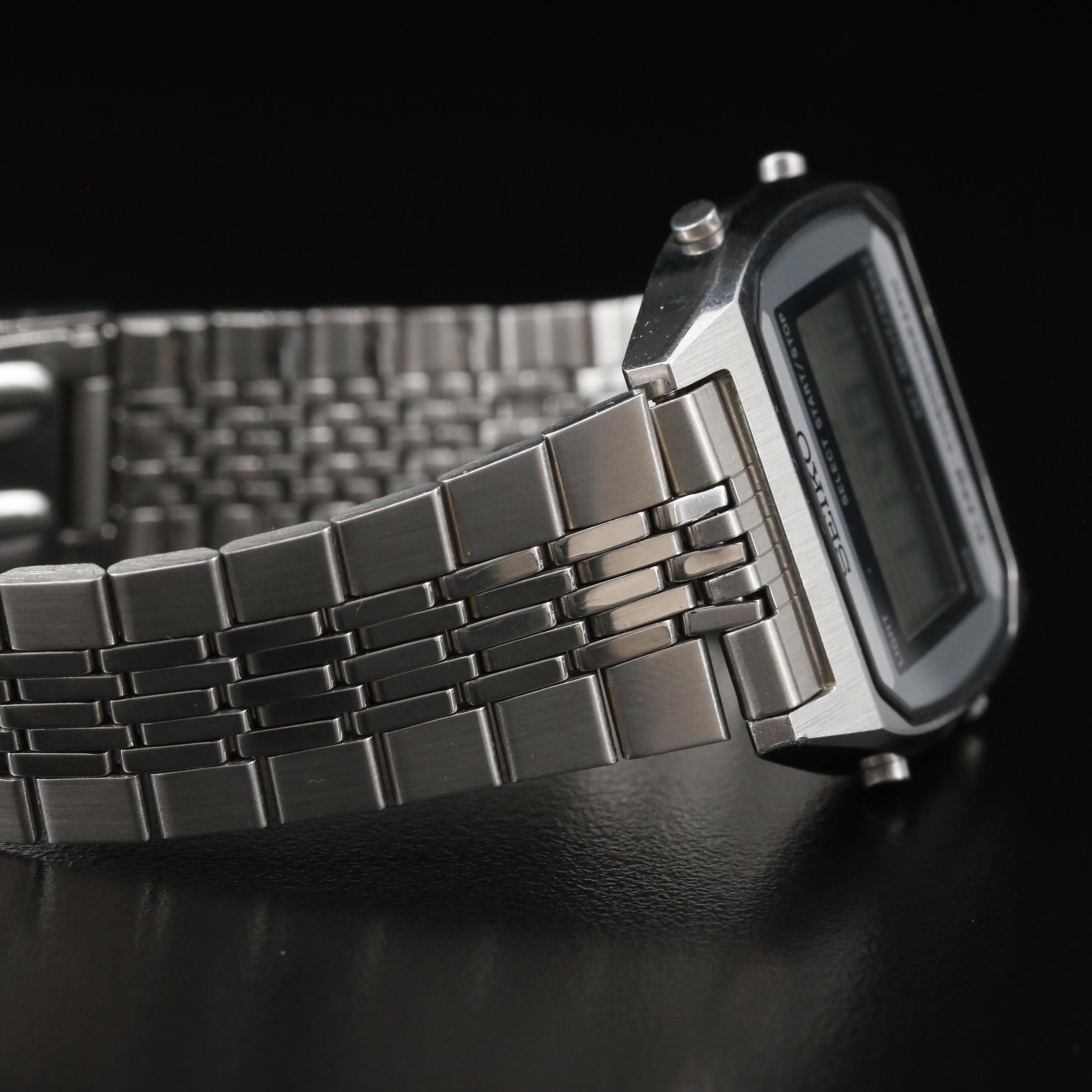Vintage Seiko Digital LCD Stainless Steel Quartz Watch
