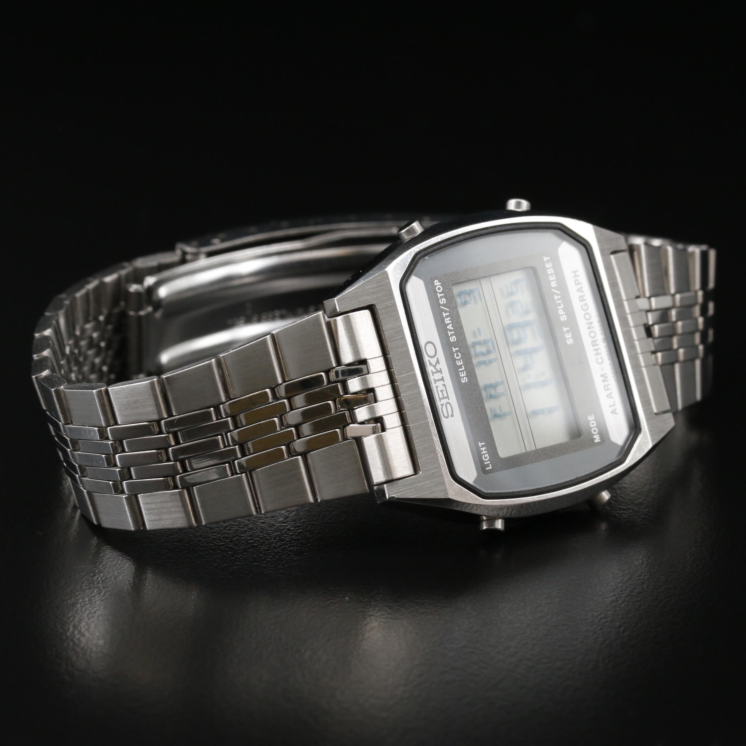 Vintage Seiko Digital LCD Stainless Steel Quartz Watch