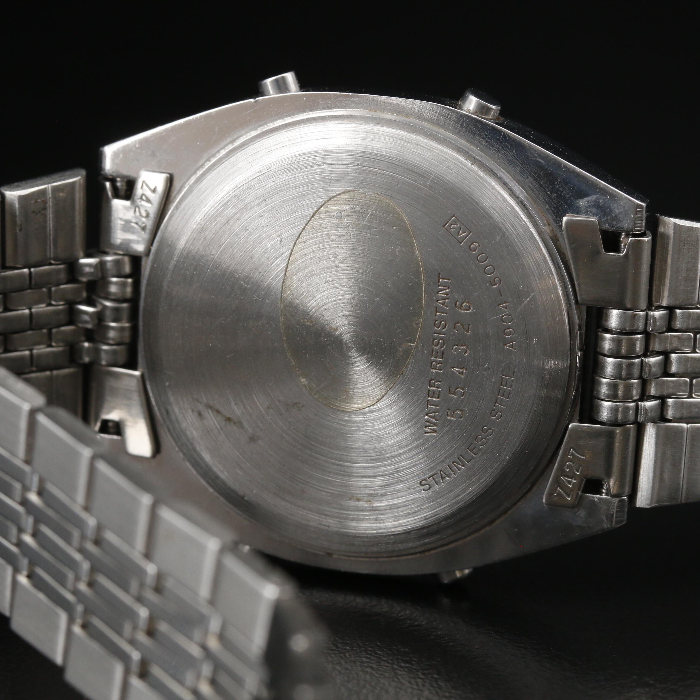 Vintage Seiko Digital LCD Stainless Steel Quartz Watch