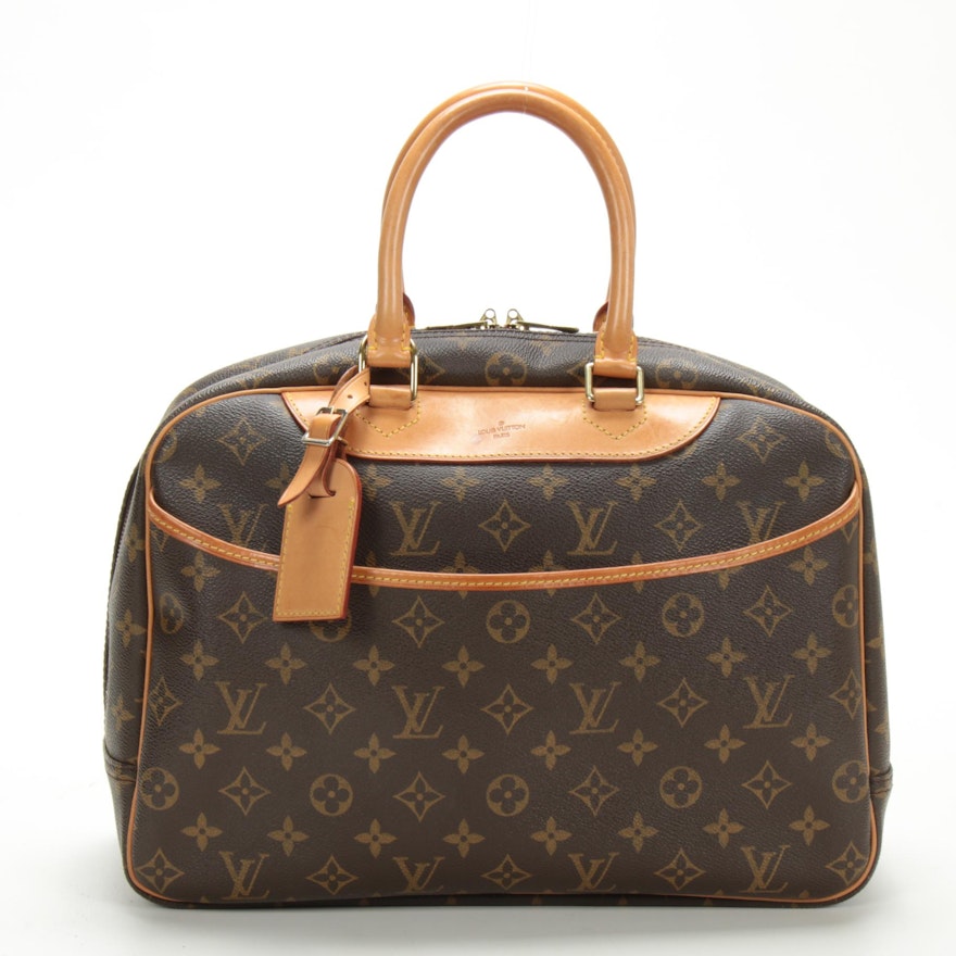 Louis Vuitton Deauville Satchel in Monogram Canvas and Vachetta Leather