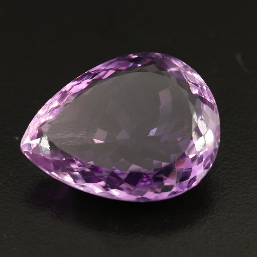 Loose 44.66 CT Pear Faceted Amethyst
