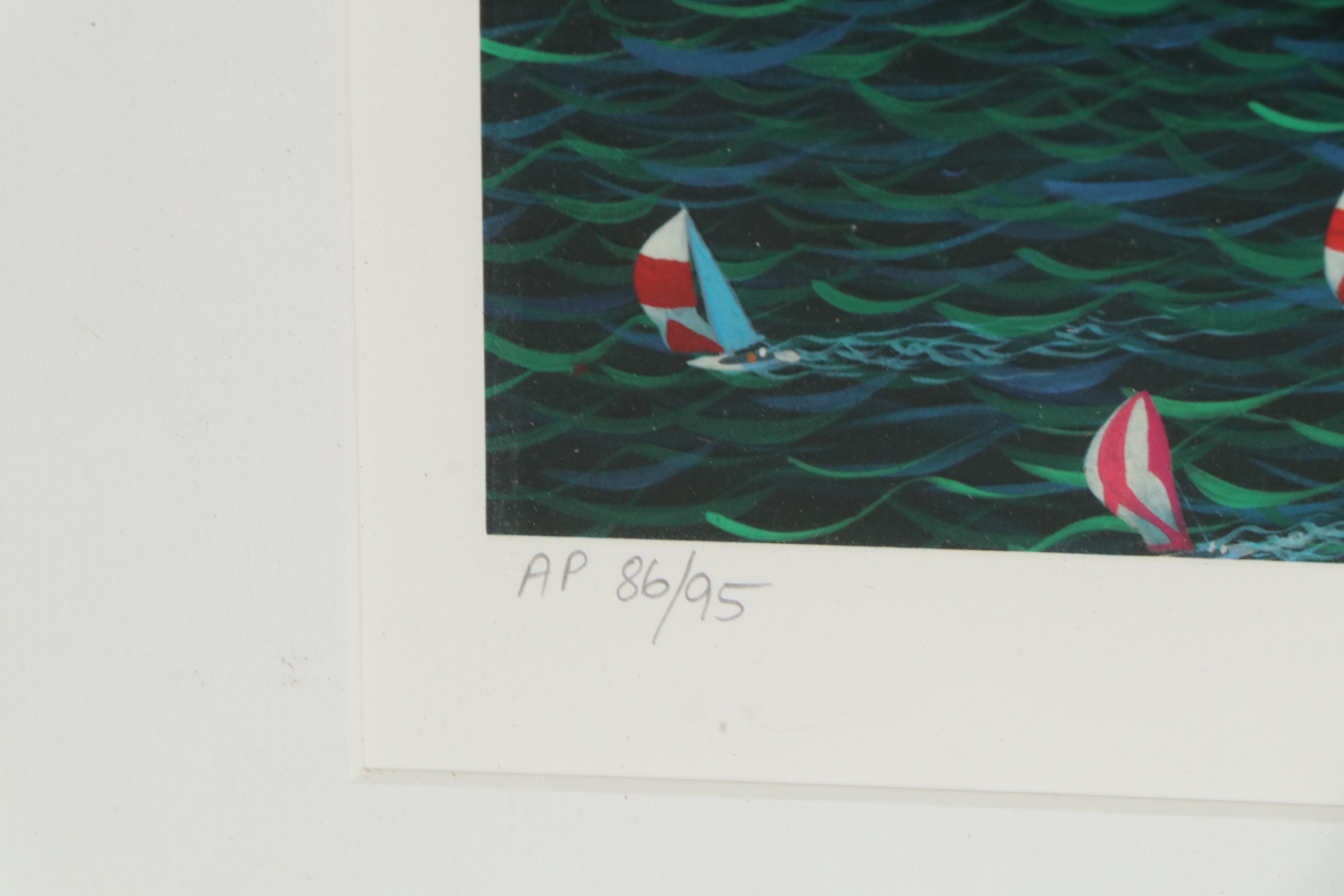 Alexander Chen Offset Lithograph "Miami Cruising," circa 1990s