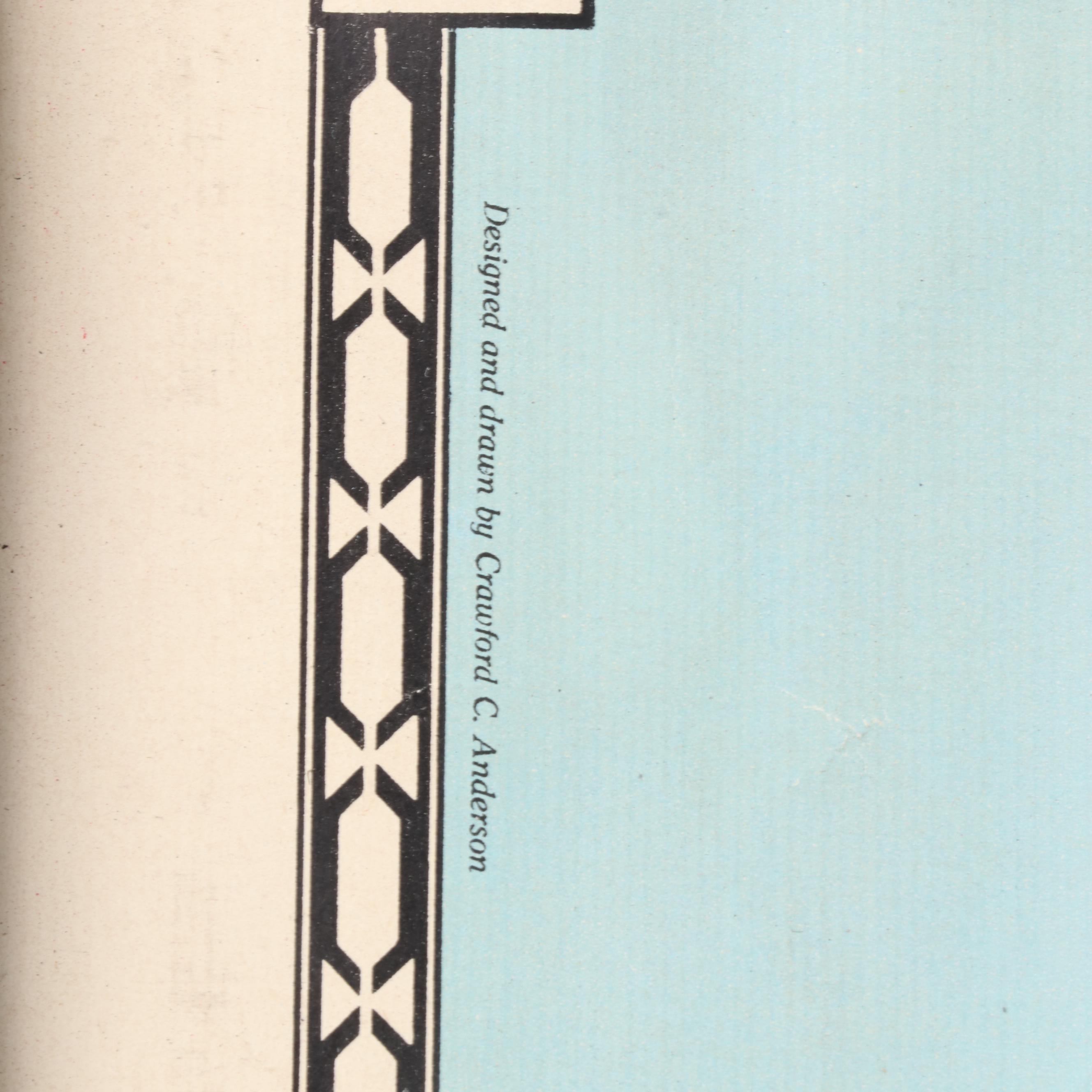 Lithograph Wall Map "The Pennsylvania Railroad and Connections", 1935