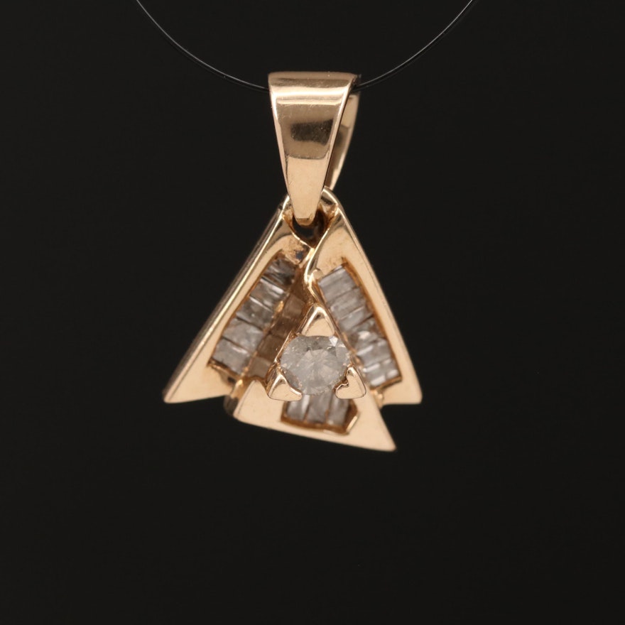 10K Diamond Pendant