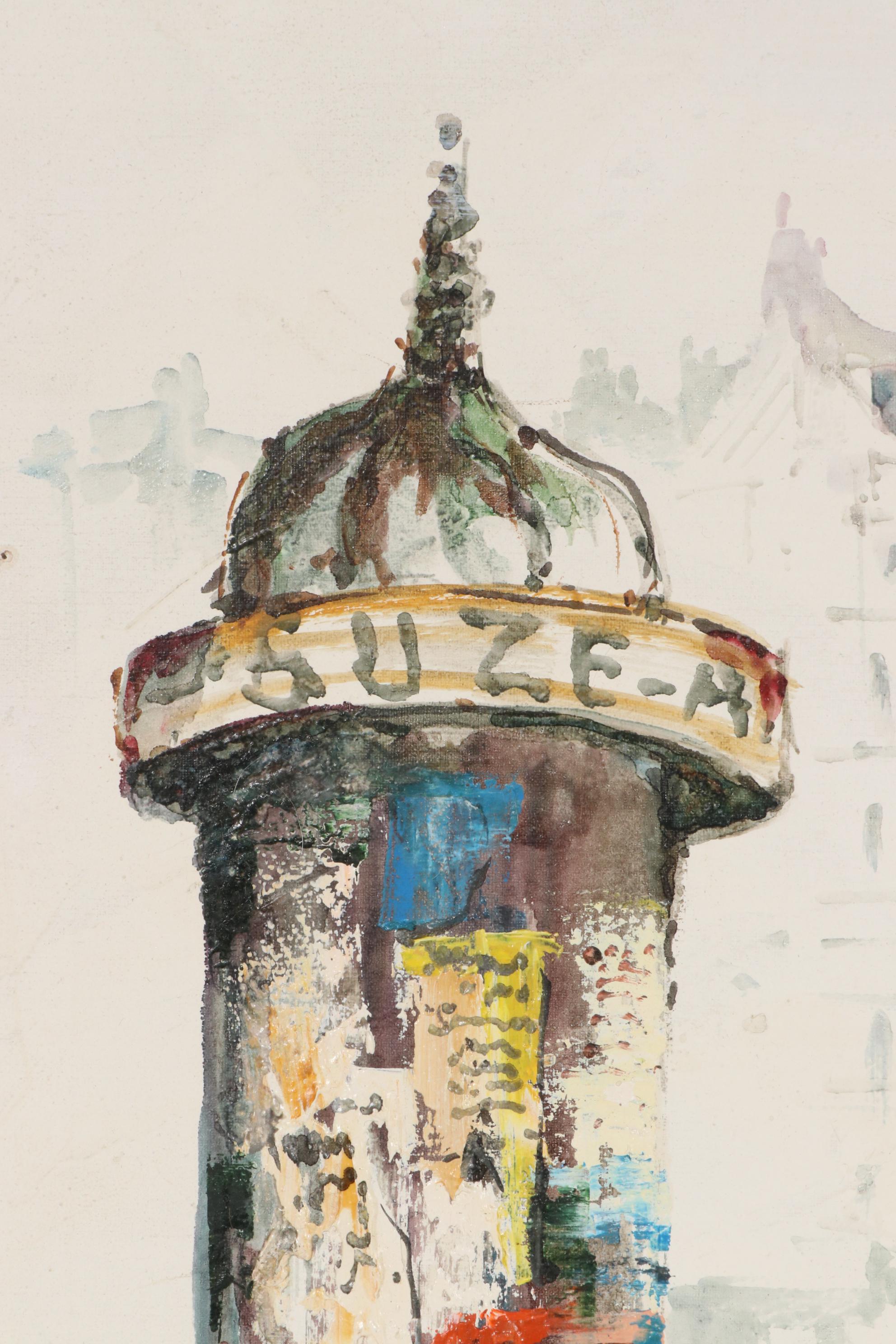 Robert Dago Acrylic Painting, Late 20th Century