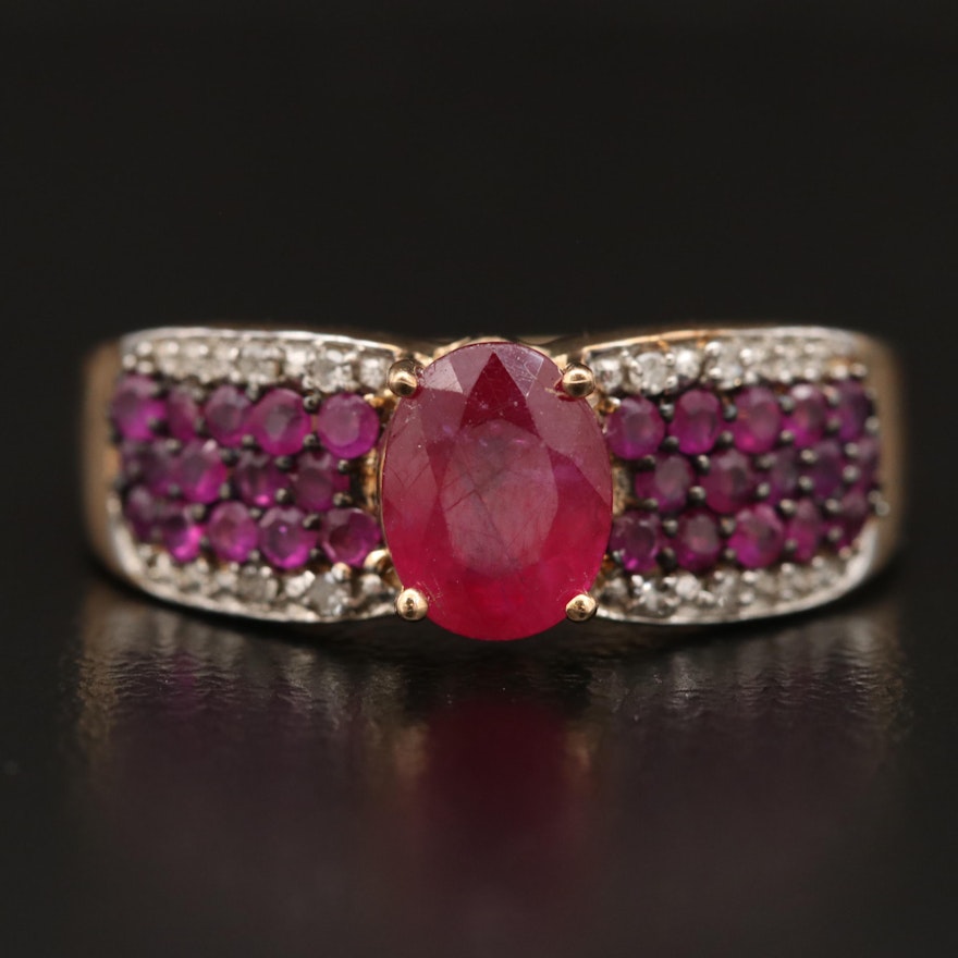 9K Ruby and Diamond Ring