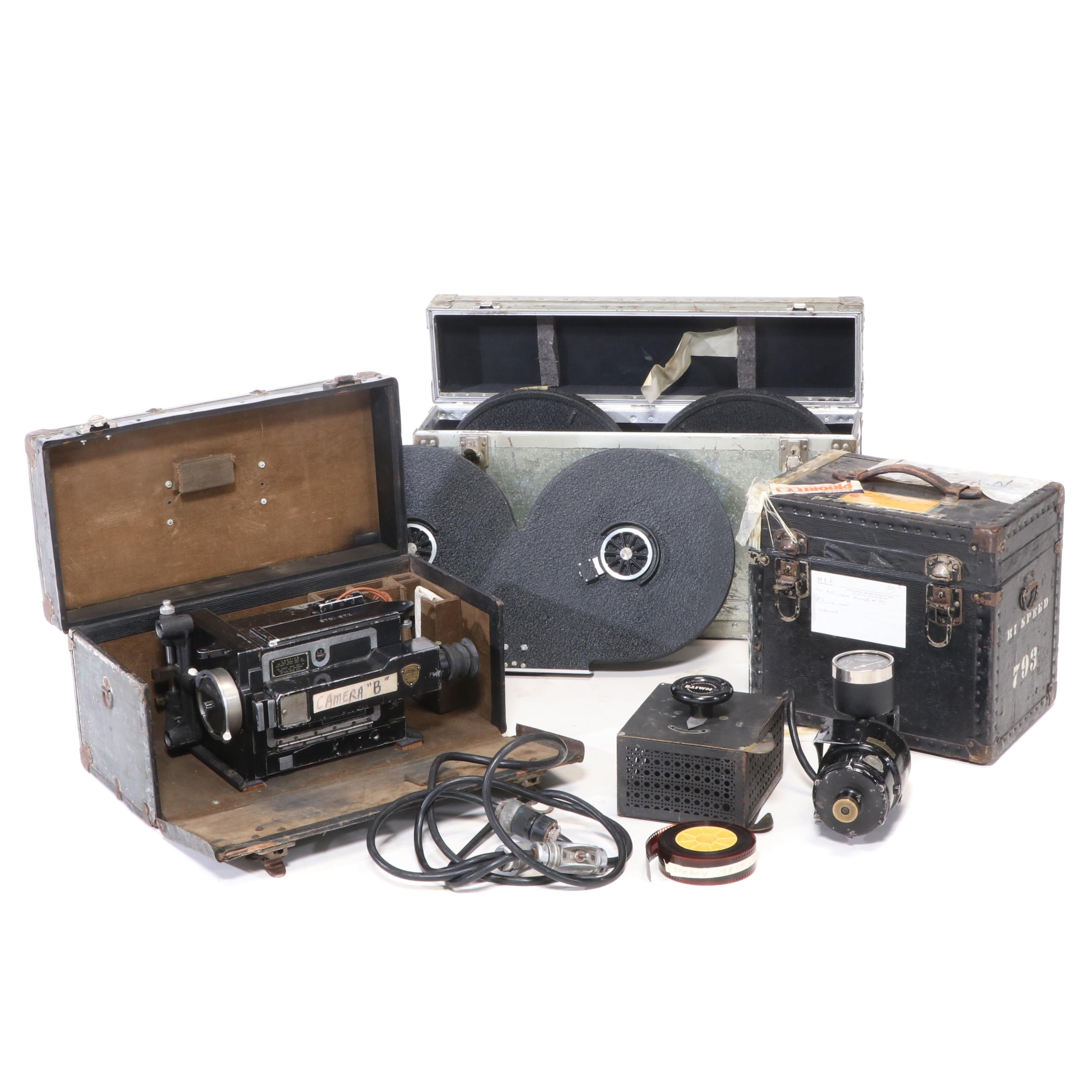 Important Mitchell Camera No. 672 35mm Motion Picture Camera, Film and Motor