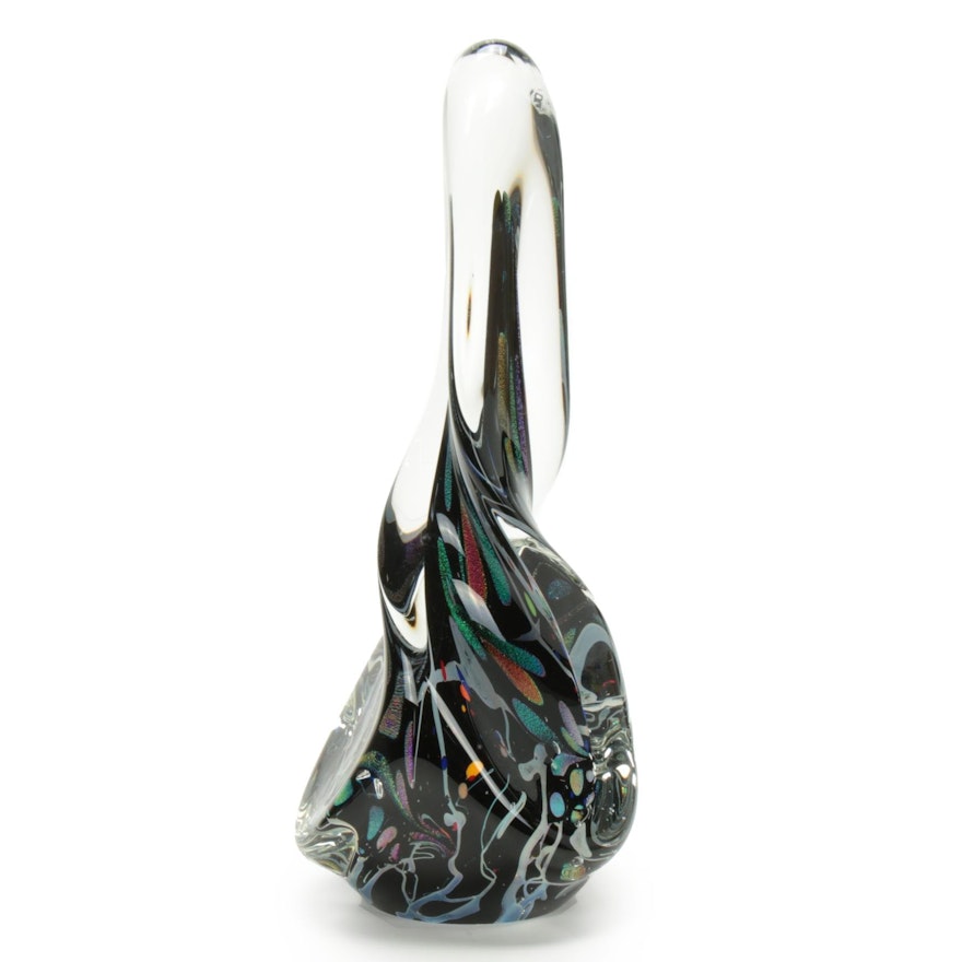 Rollin Karg Abstract Art Glass Sculpture, 2002