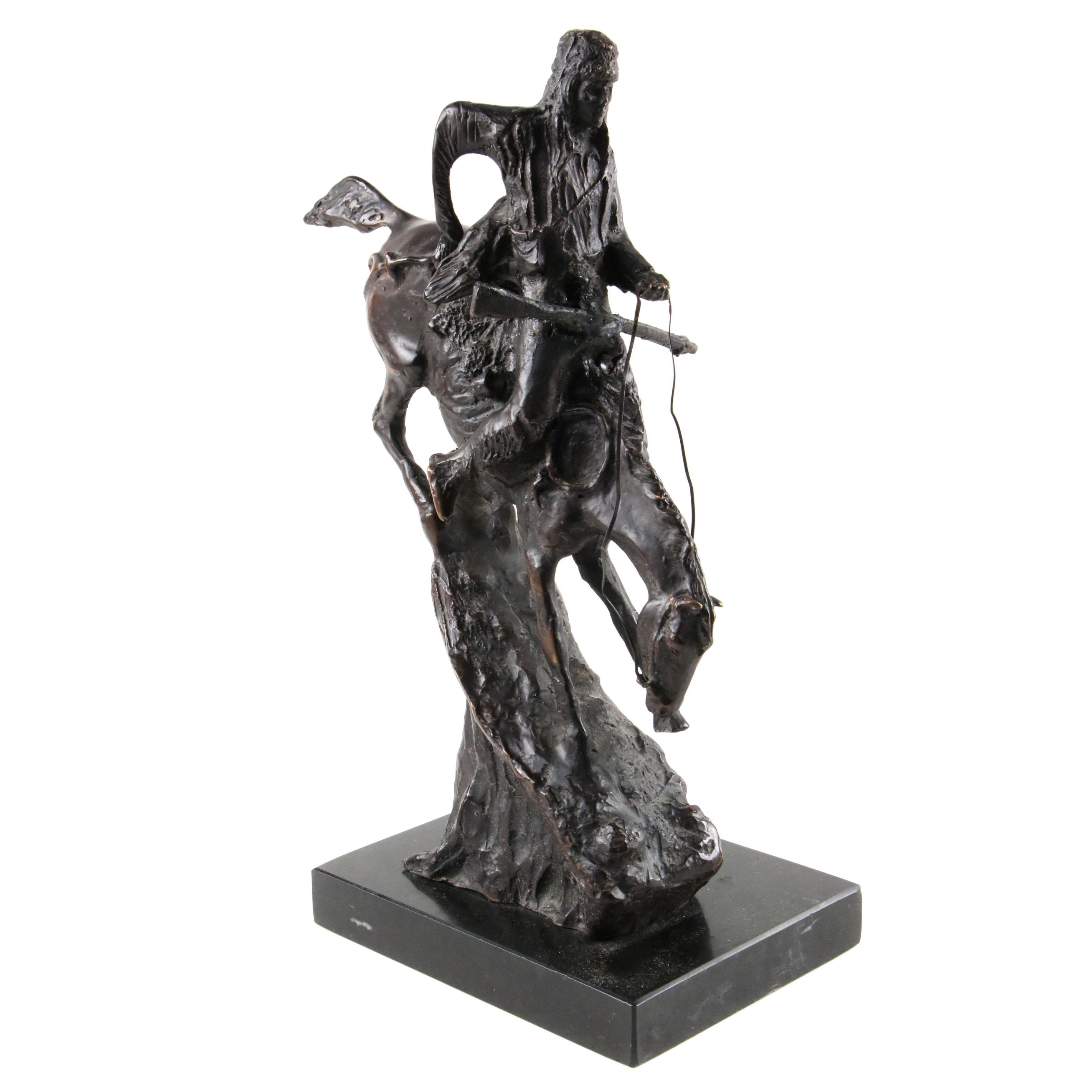 Brass Sculpture after Frederic Remington "Mountain Man"