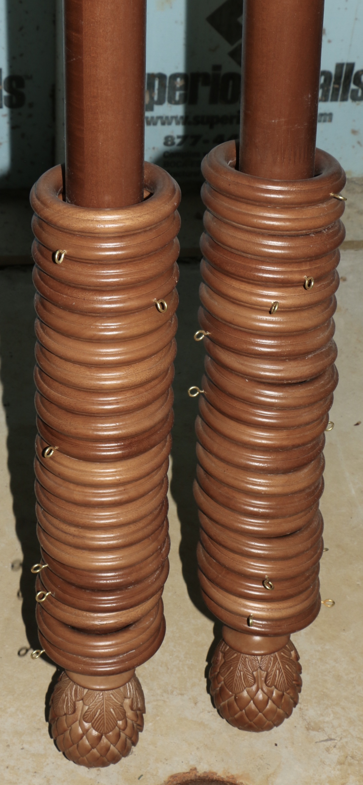 Ballard Designs Fringe Burlap Drapes, Shower Curtain, and Bed Skirt