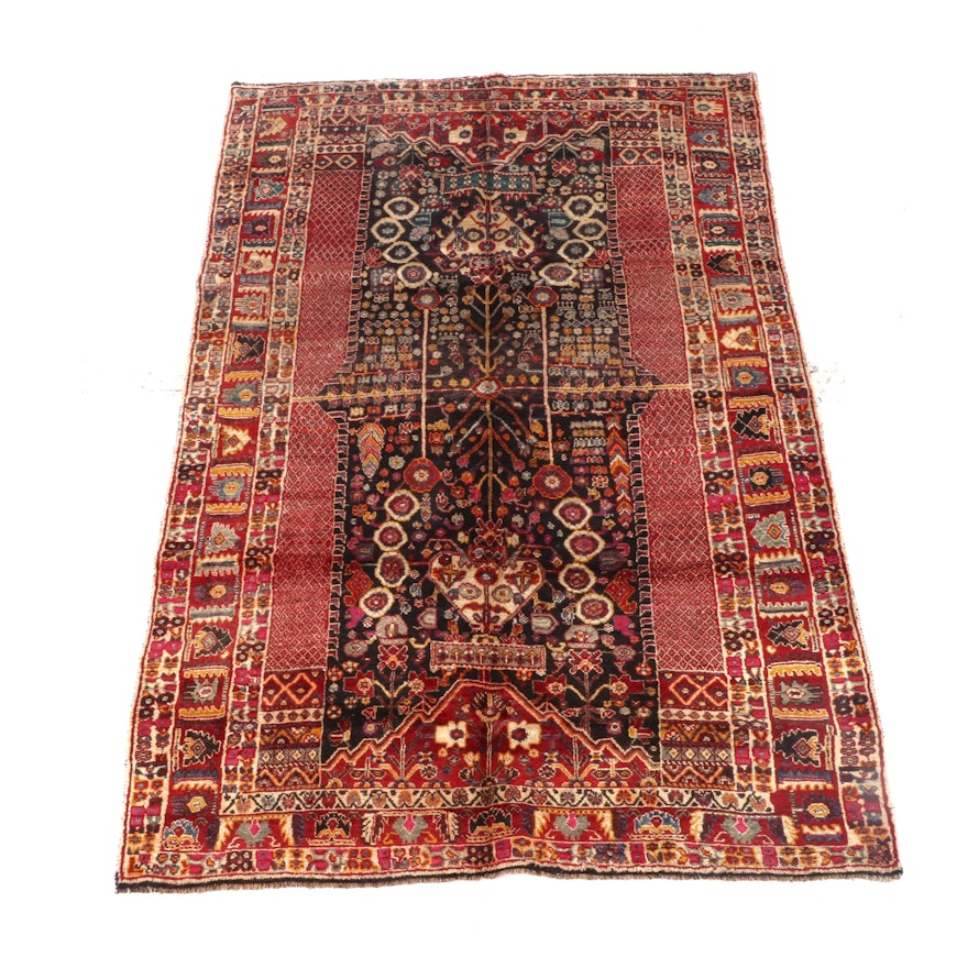 6'2 x 9'10 Hand-Knotted Persian Feraghan Wool Rug