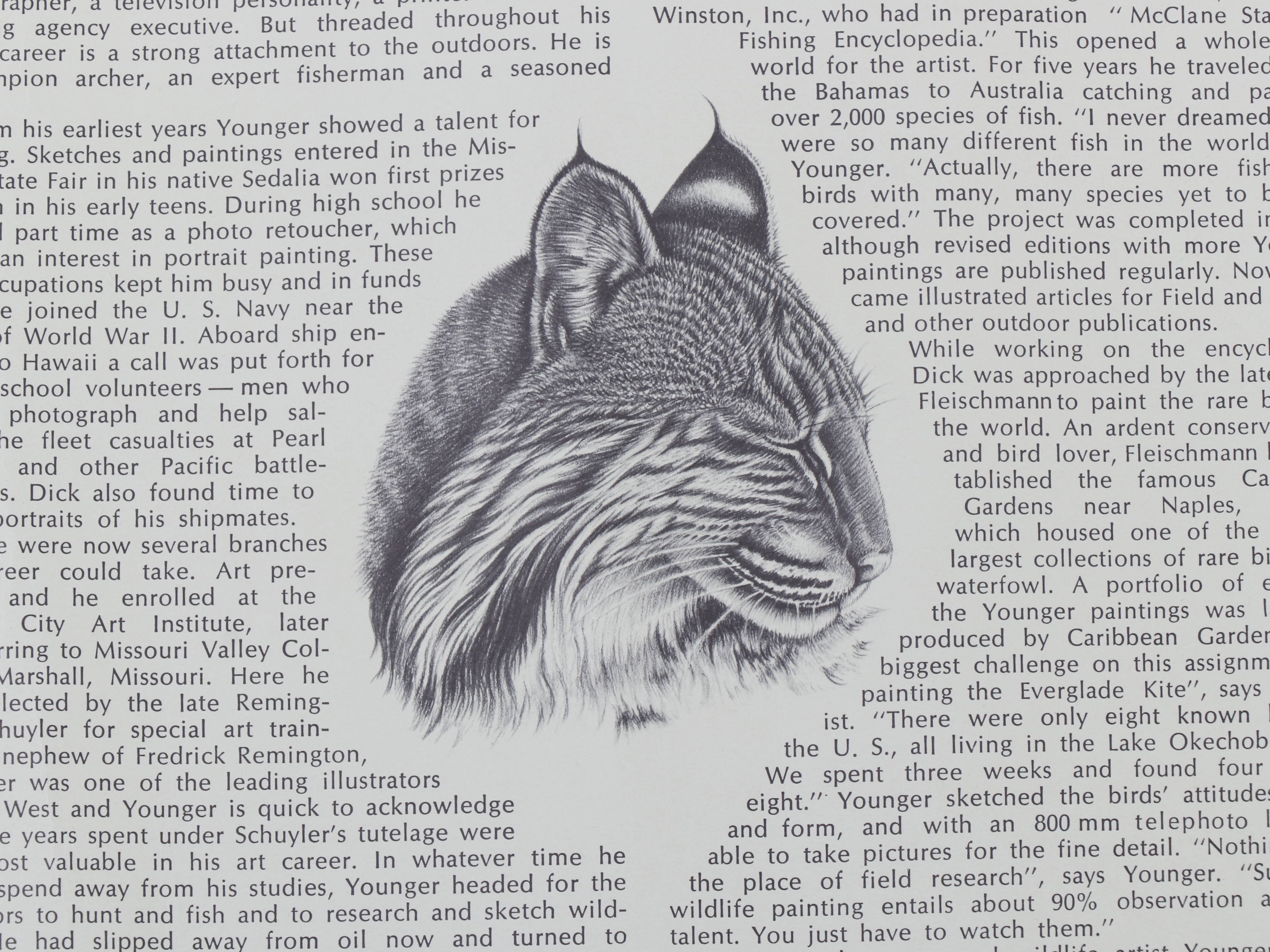 Richard Evans Younger Offset Lithograph "Cheetah," circa 1972