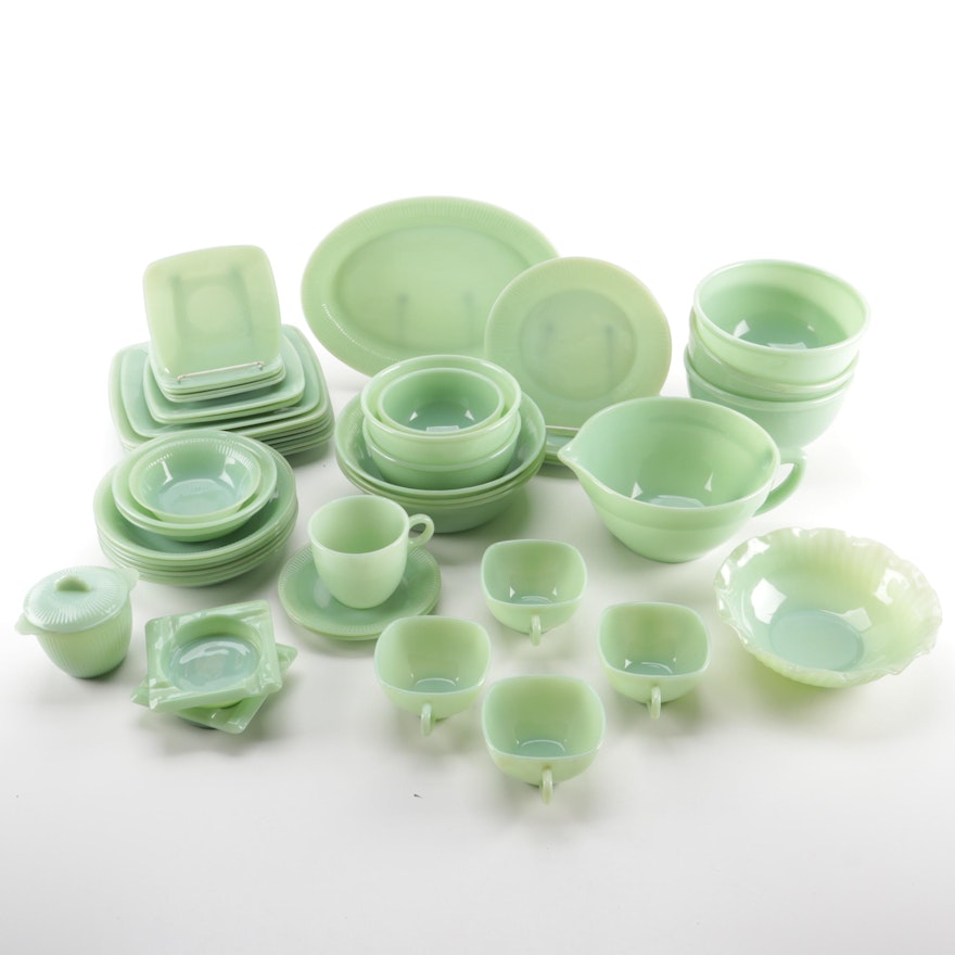 Anchor Hocking's Fire-King Jadeite Glass and Other Kitchen and Dinnerware Pieces