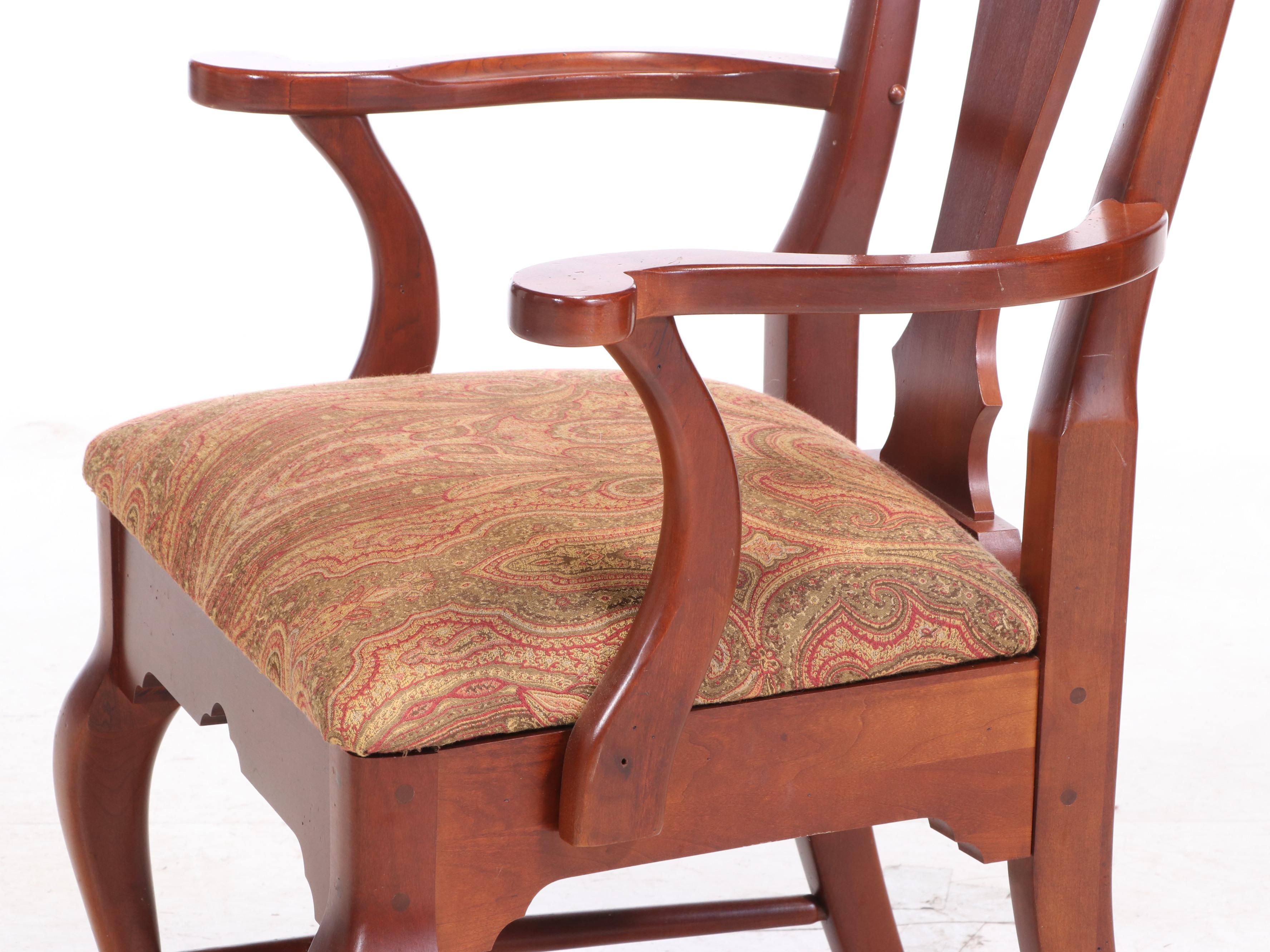 Seven-Piece Cresent Mfg. Co. Queen Anne Style Cherrywood Dining Set