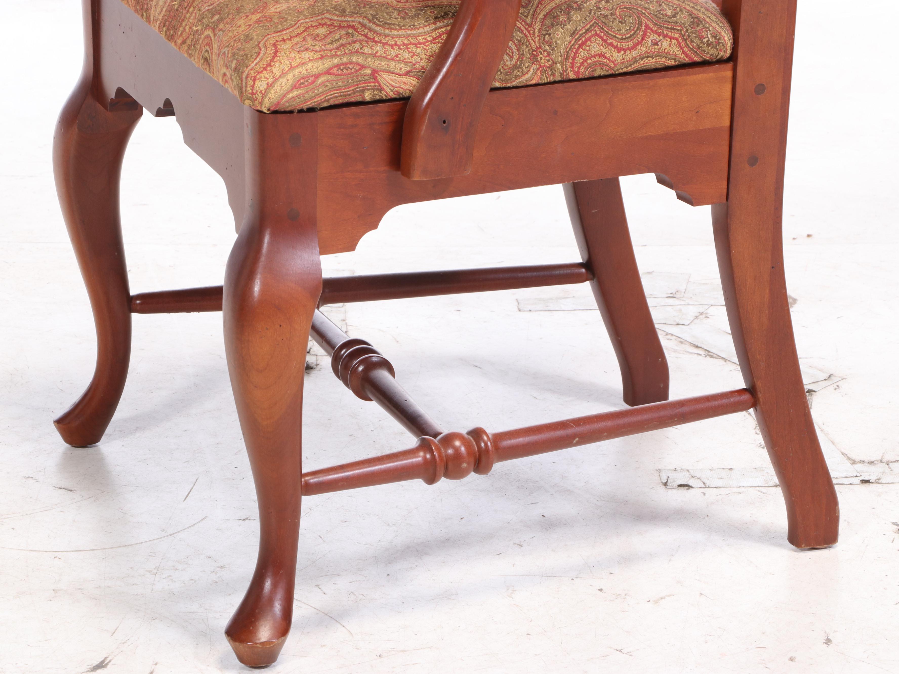 Seven-Piece Cresent Mfg. Co. Queen Anne Style Cherrywood Dining Set