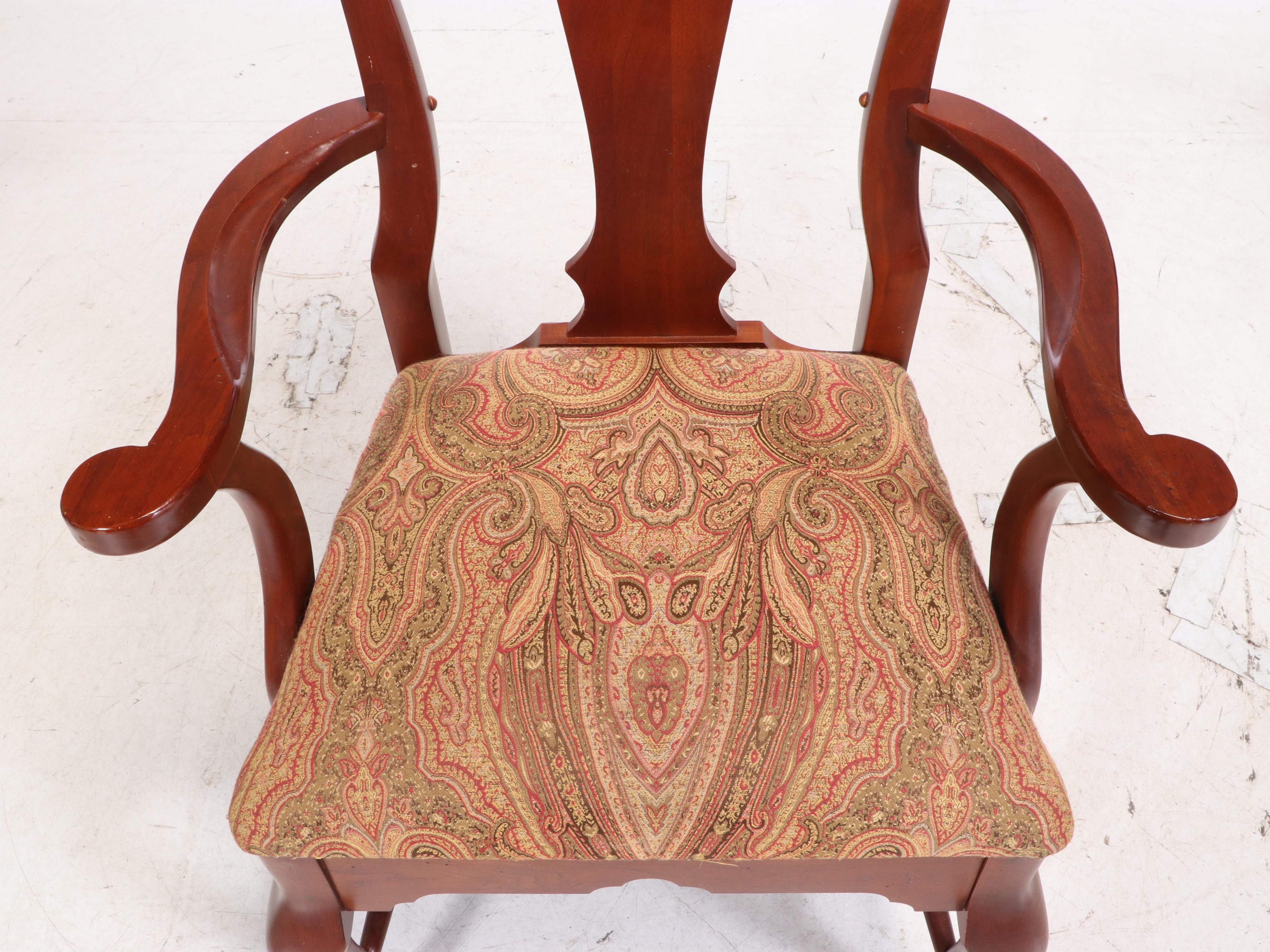 Seven-Piece Cresent Mfg. Co. Queen Anne Style Cherrywood Dining Set