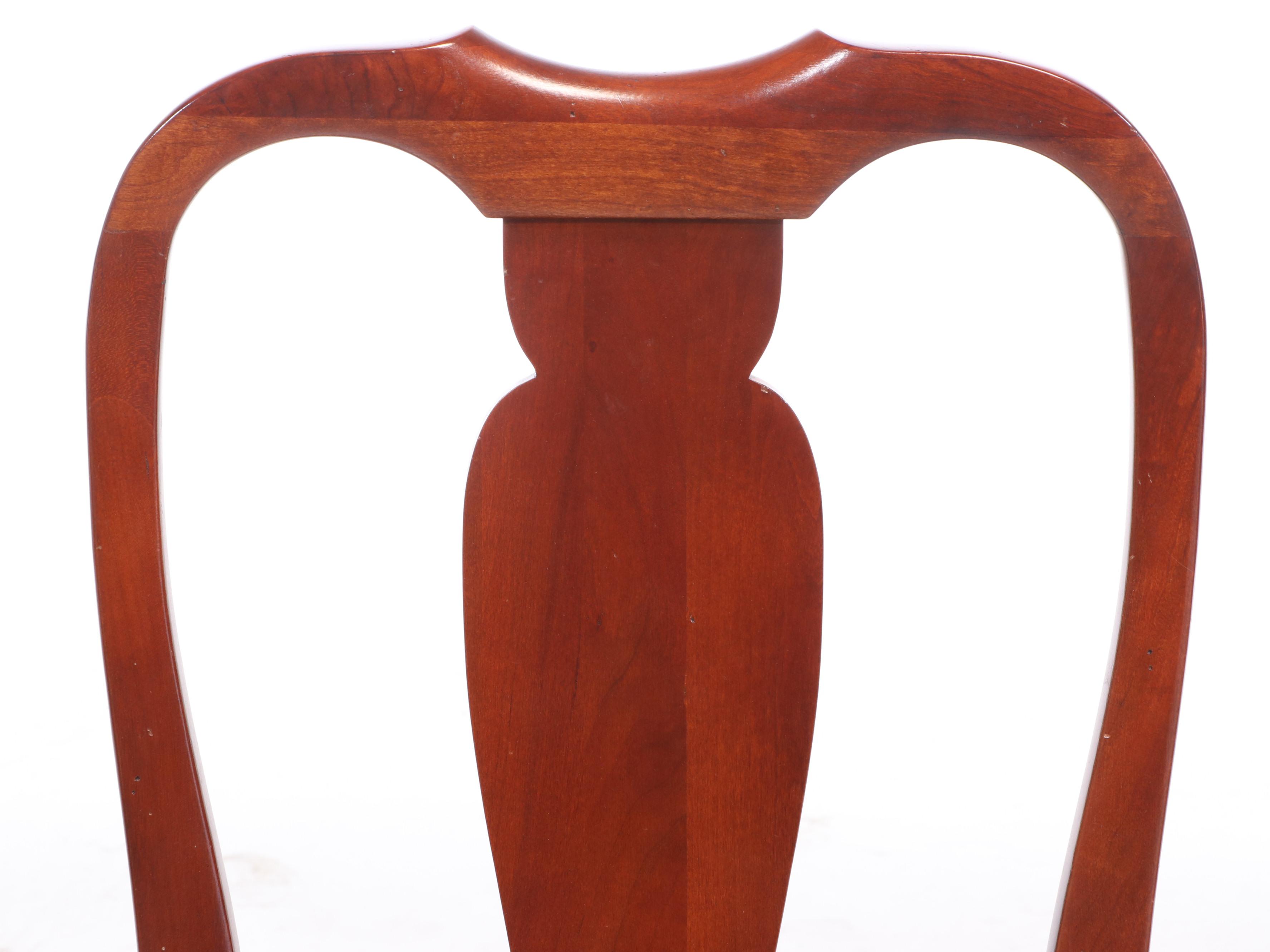 Seven-Piece Cresent Mfg. Co. Queen Anne Style Cherrywood Dining Set