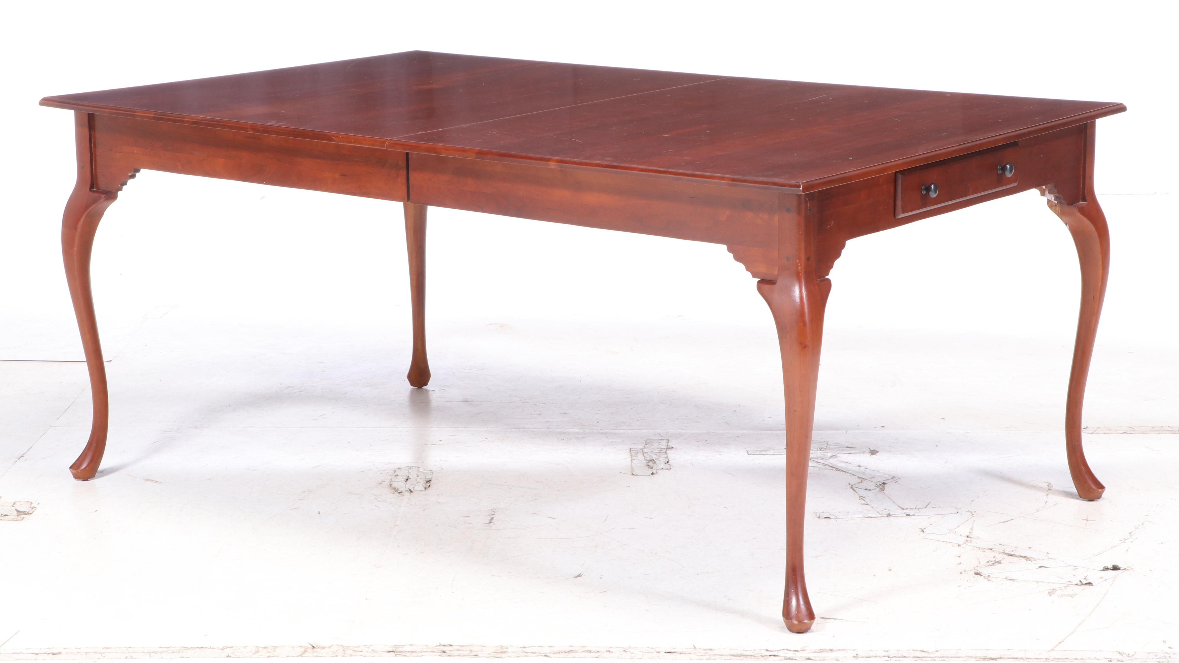 Seven-Piece Cresent Mfg. Co. Queen Anne Style Cherrywood Dining Set