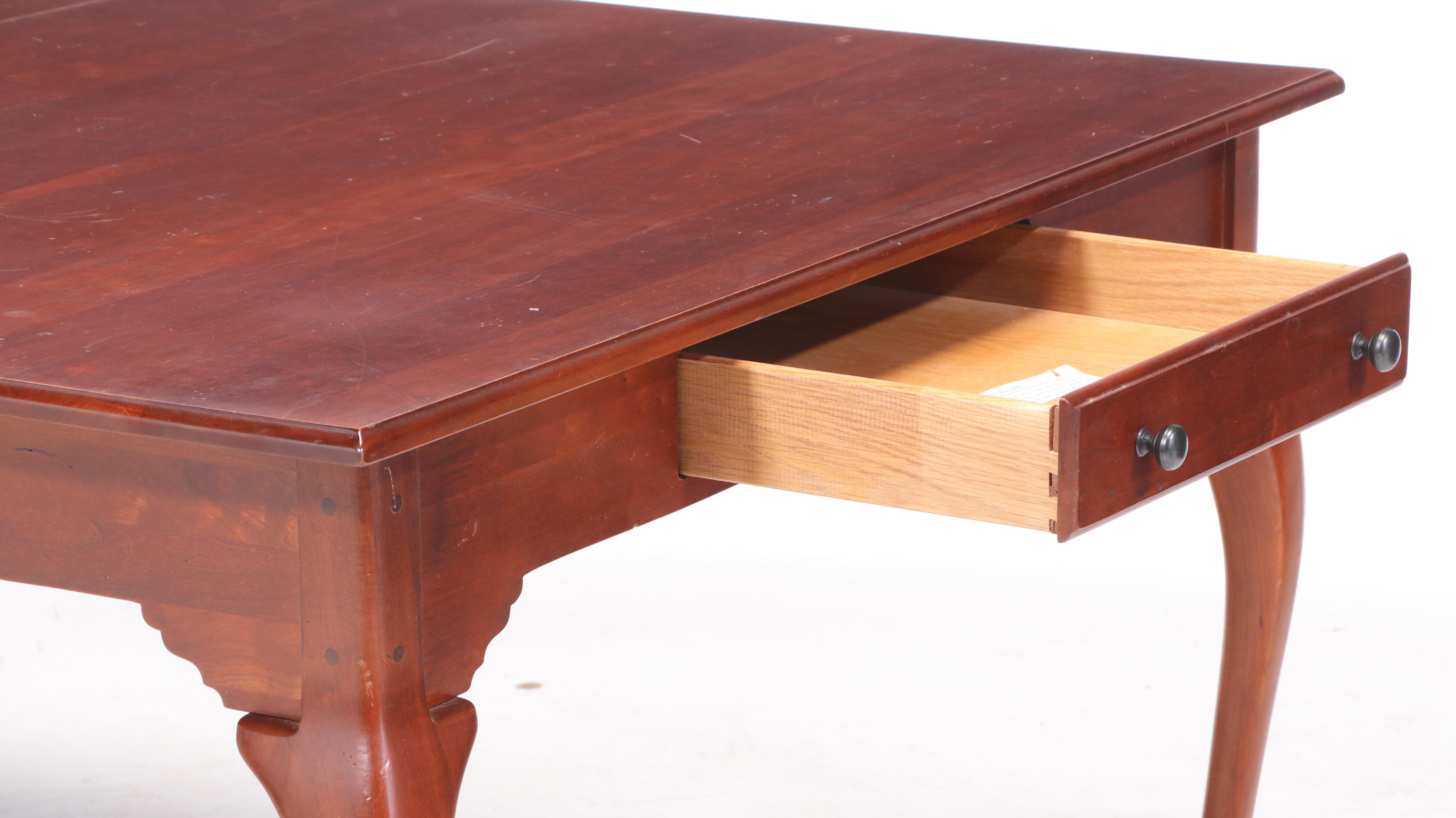 Seven-Piece Cresent Mfg. Co. Queen Anne Style Cherrywood Dining Set