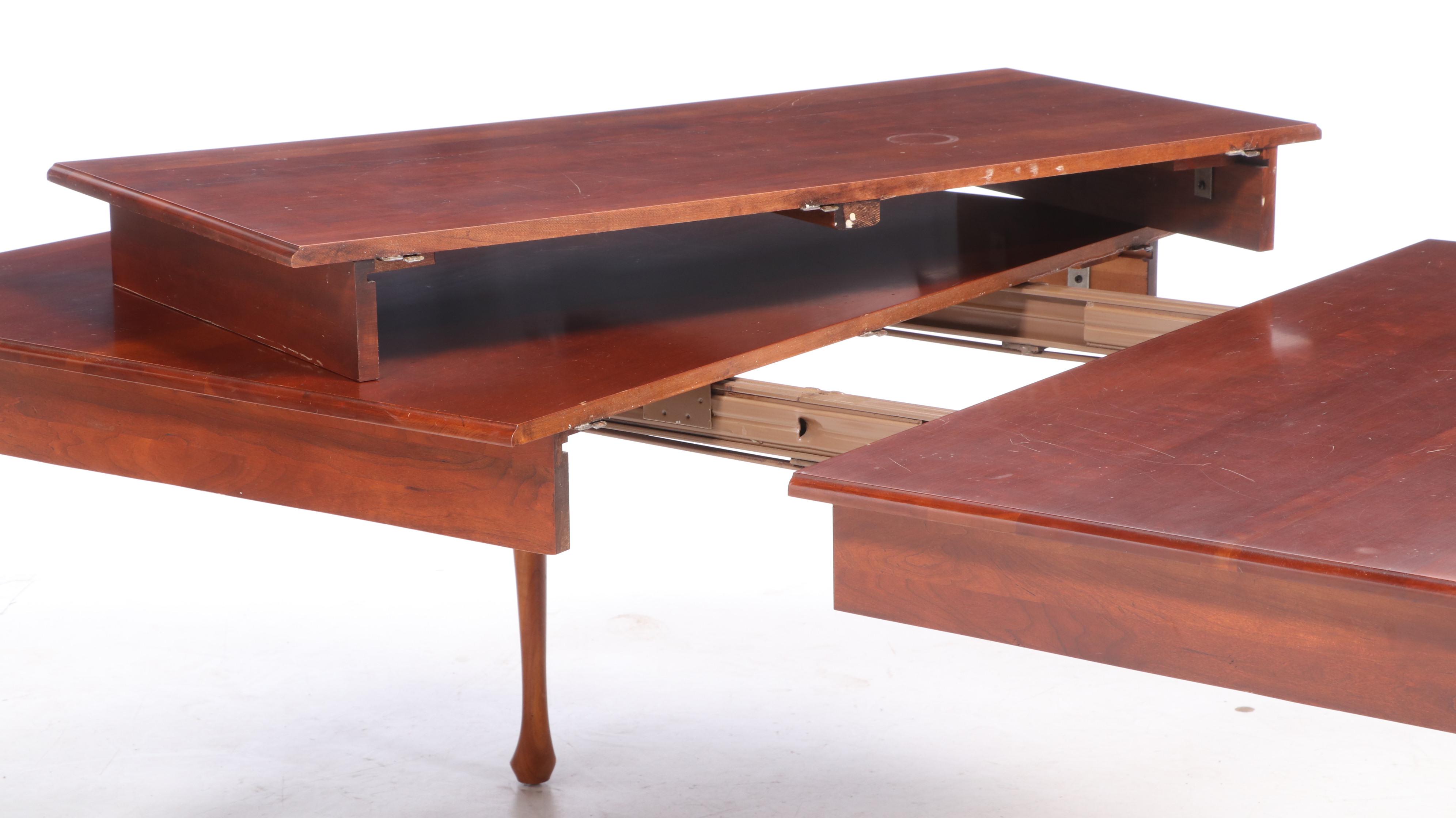 Seven-Piece Cresent Mfg. Co. Queen Anne Style Cherrywood Dining Set