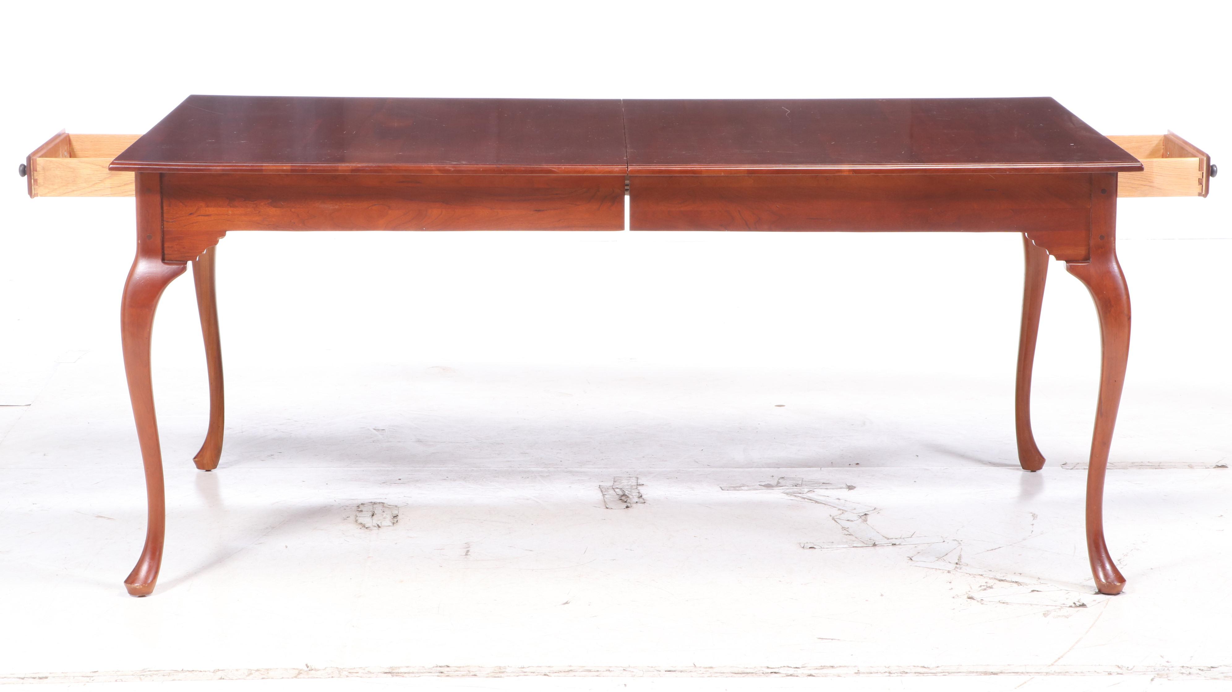 Seven-Piece Cresent Mfg. Co. Queen Anne Style Cherrywood Dining Set