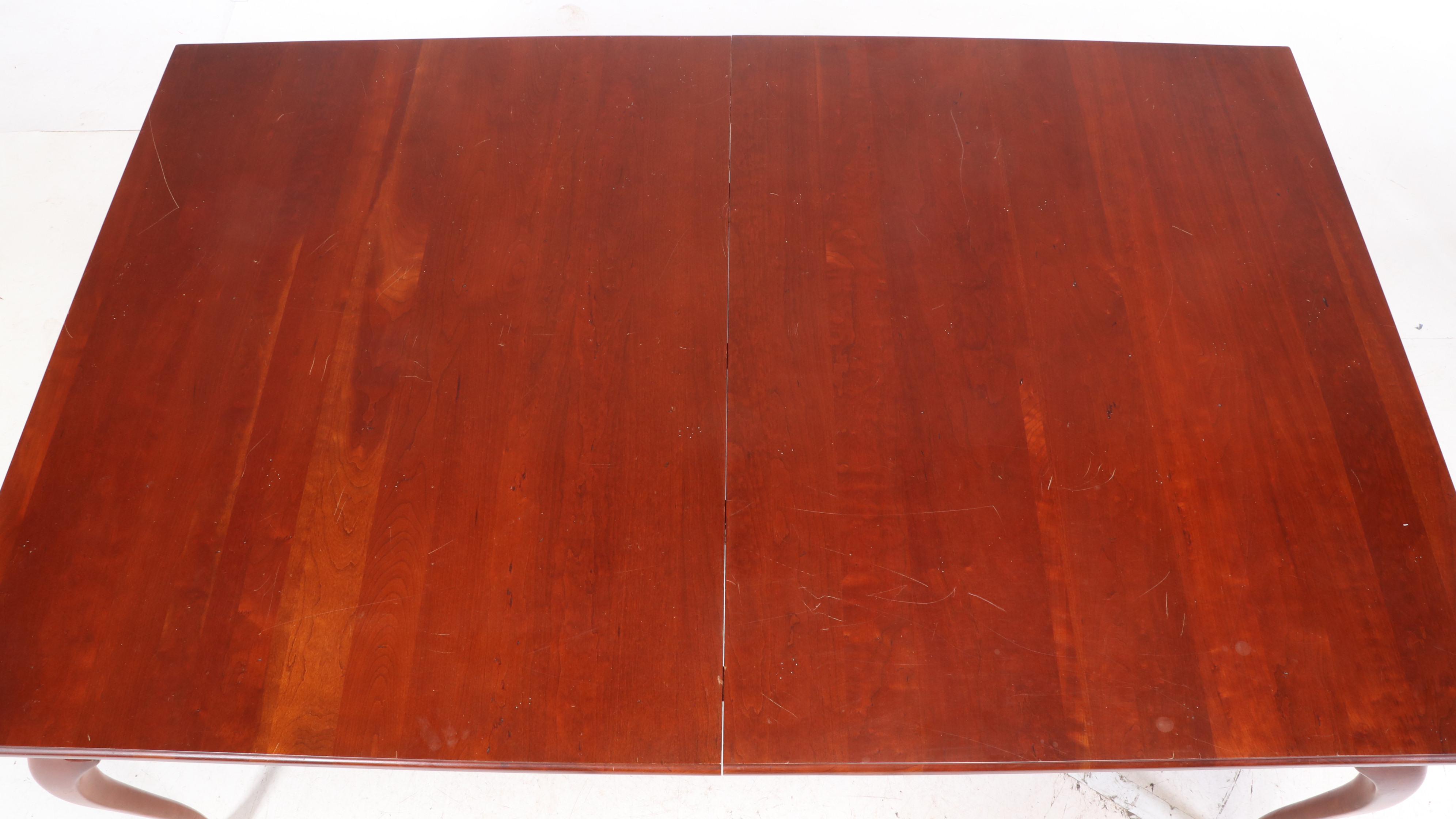 Seven-Piece Cresent Mfg. Co. Queen Anne Style Cherrywood Dining Set