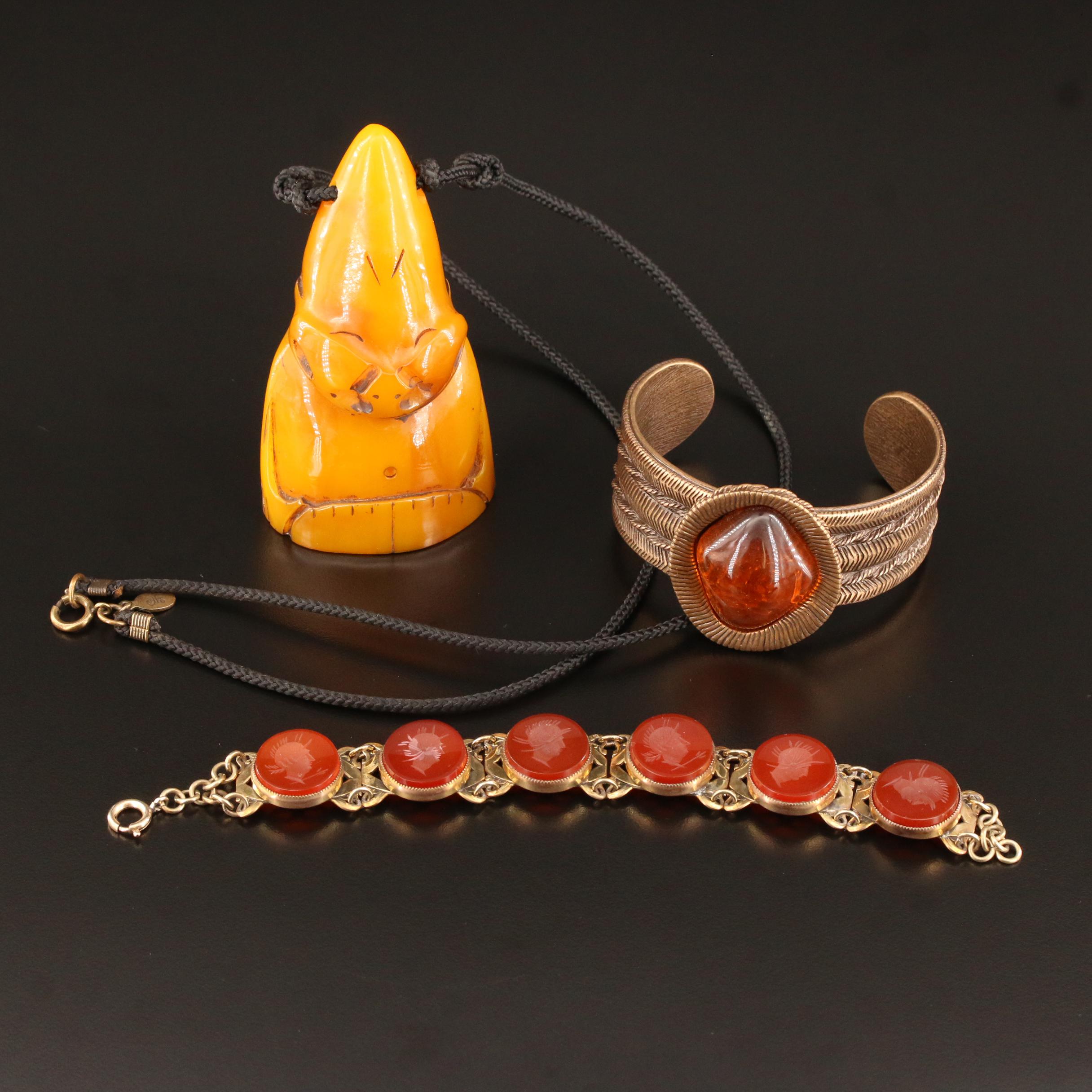 Bracelets and Necklace Featuring Wendy Gell and Dianne Von Furstenberg