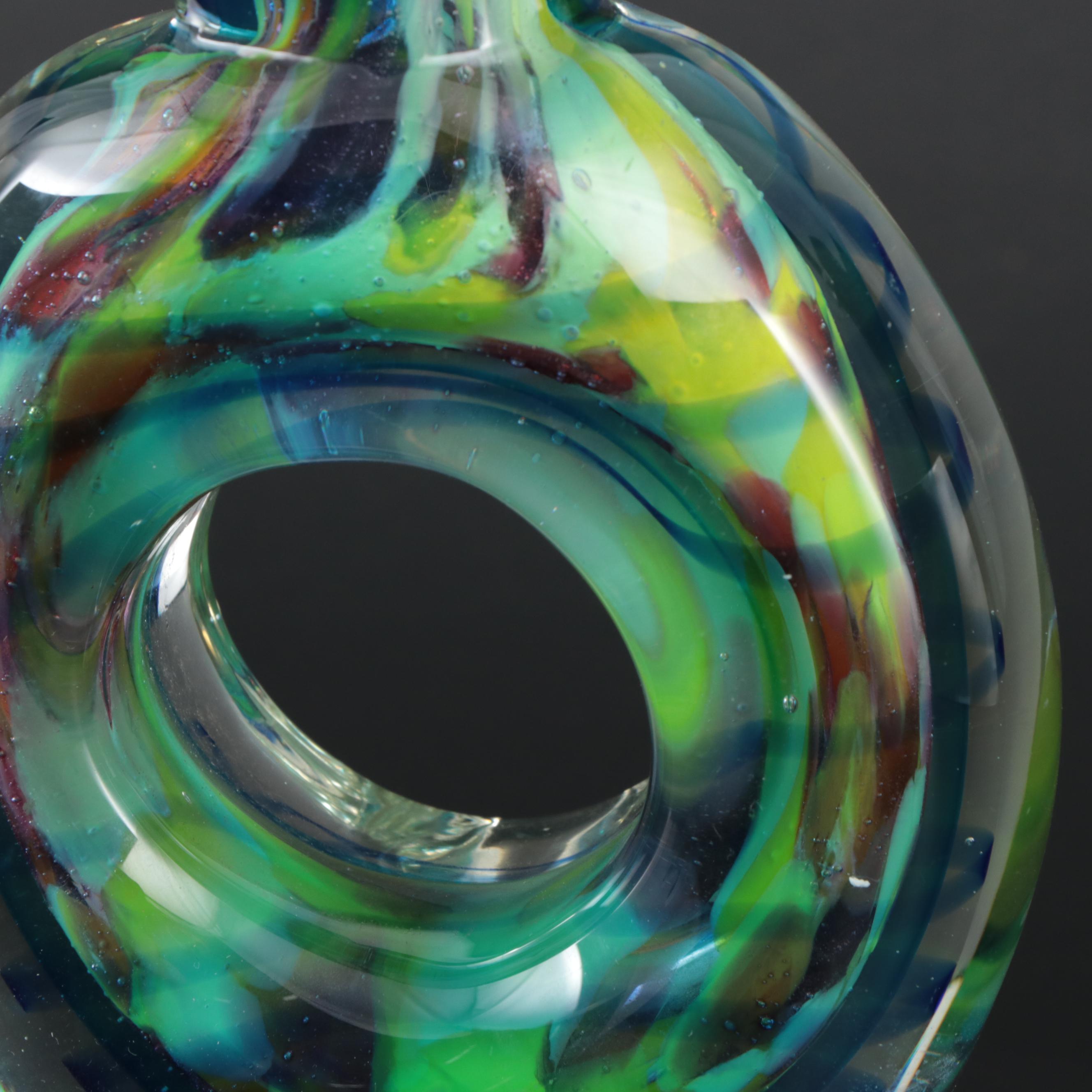 Millefiori Art Glass Vase and Centerpiece Bowl with Other Art Glass Vase