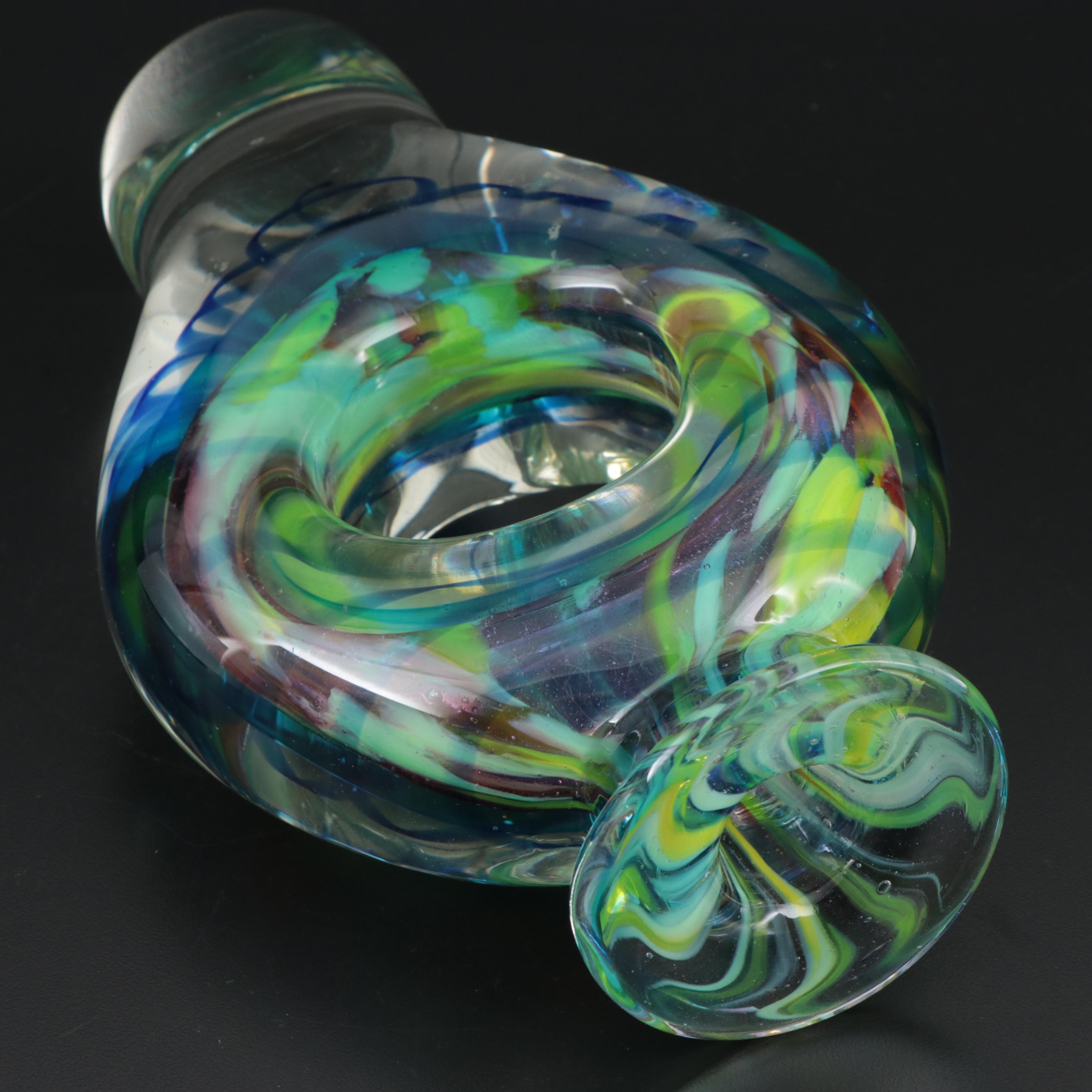 Millefiori Art Glass Vase and Centerpiece Bowl with Other Art Glass Vase