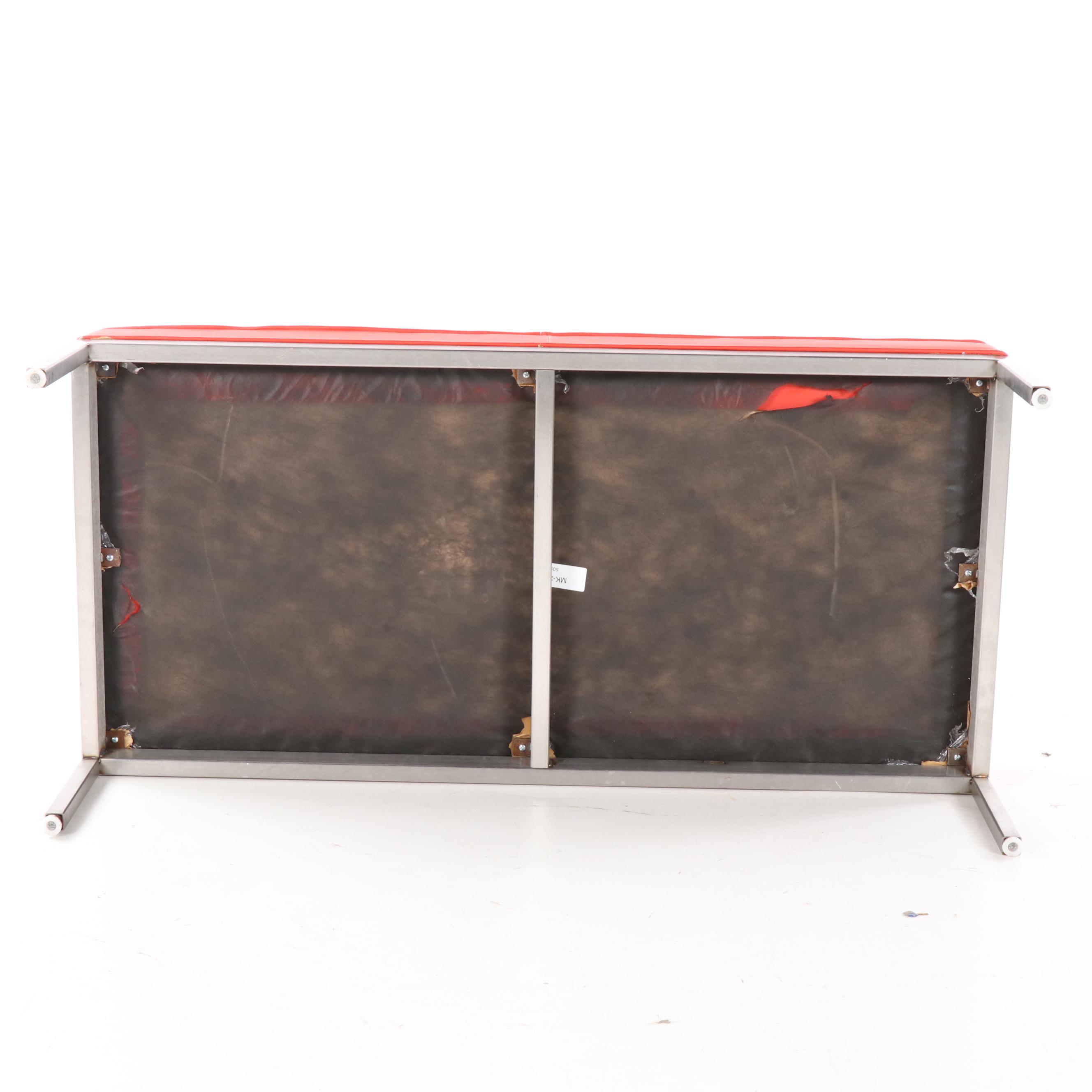 Contemporary Modern Vinyl Upholstered Bench