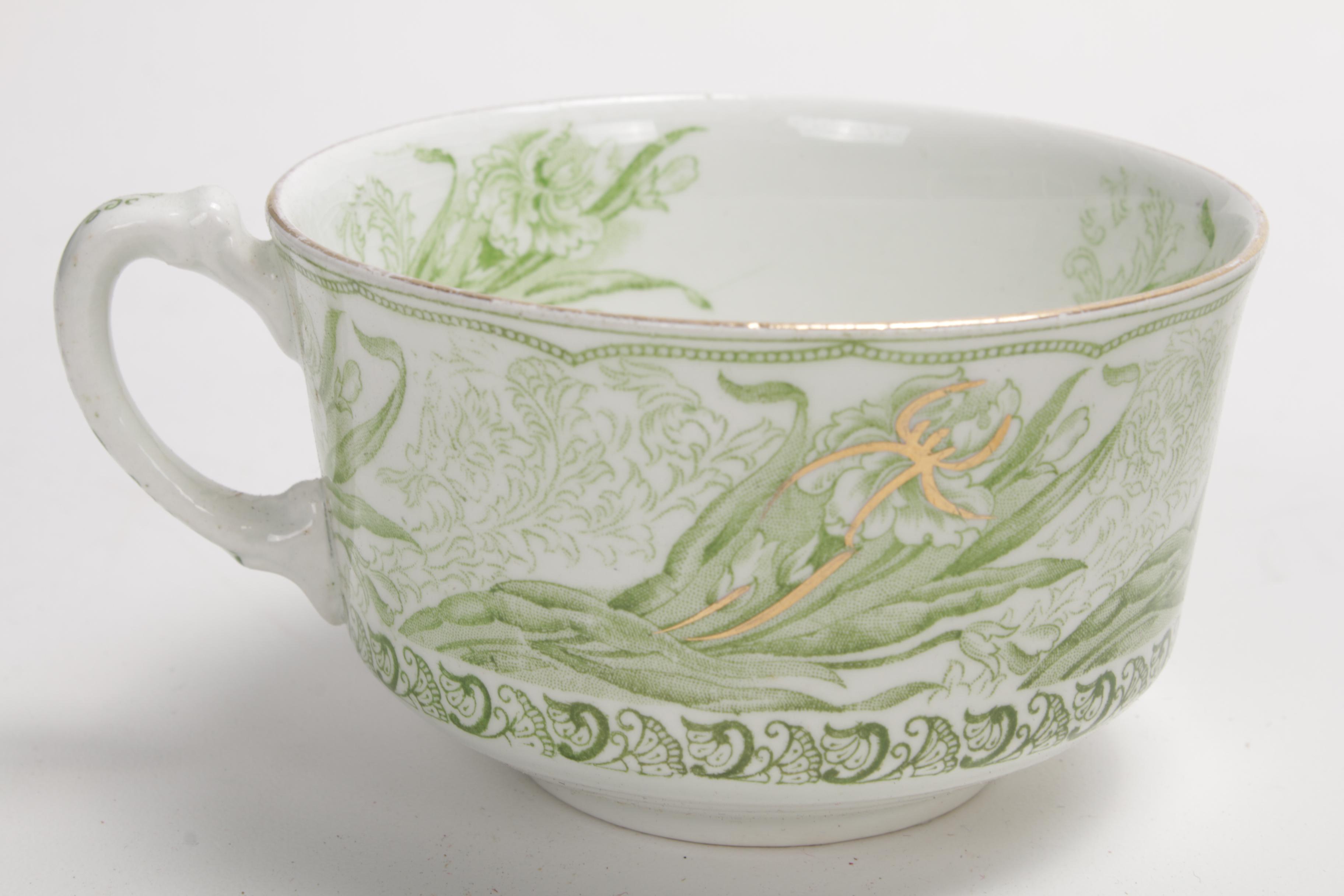 Clementson Bros. "Iris" Porcelain Dinnerware, Early 20th Century
