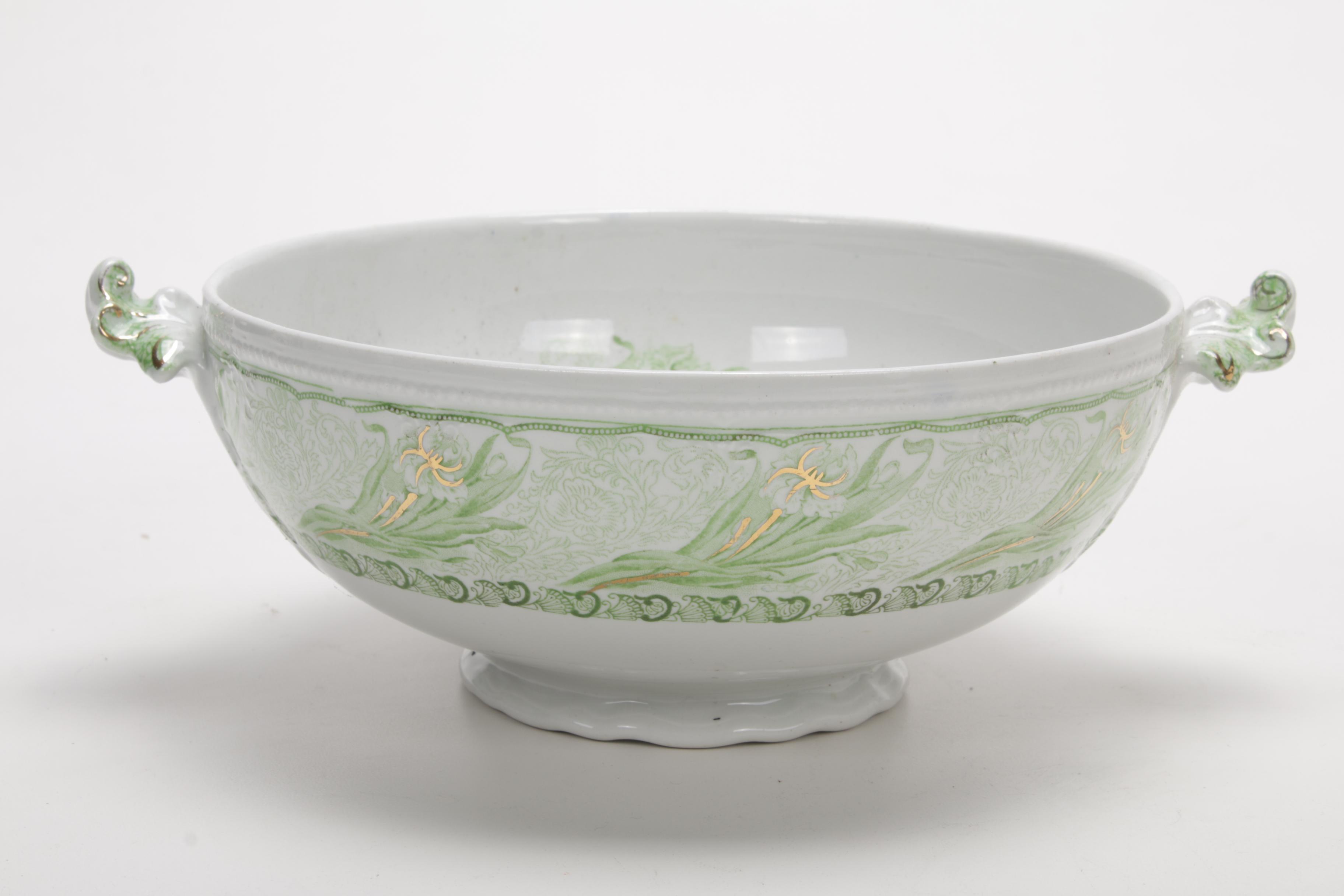 Clementson Bros. "Iris" Porcelain Dinnerware, Early 20th Century