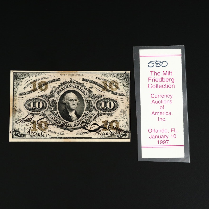 1864 U.S. 10-Cent Fractional Currency Note, Third Issue