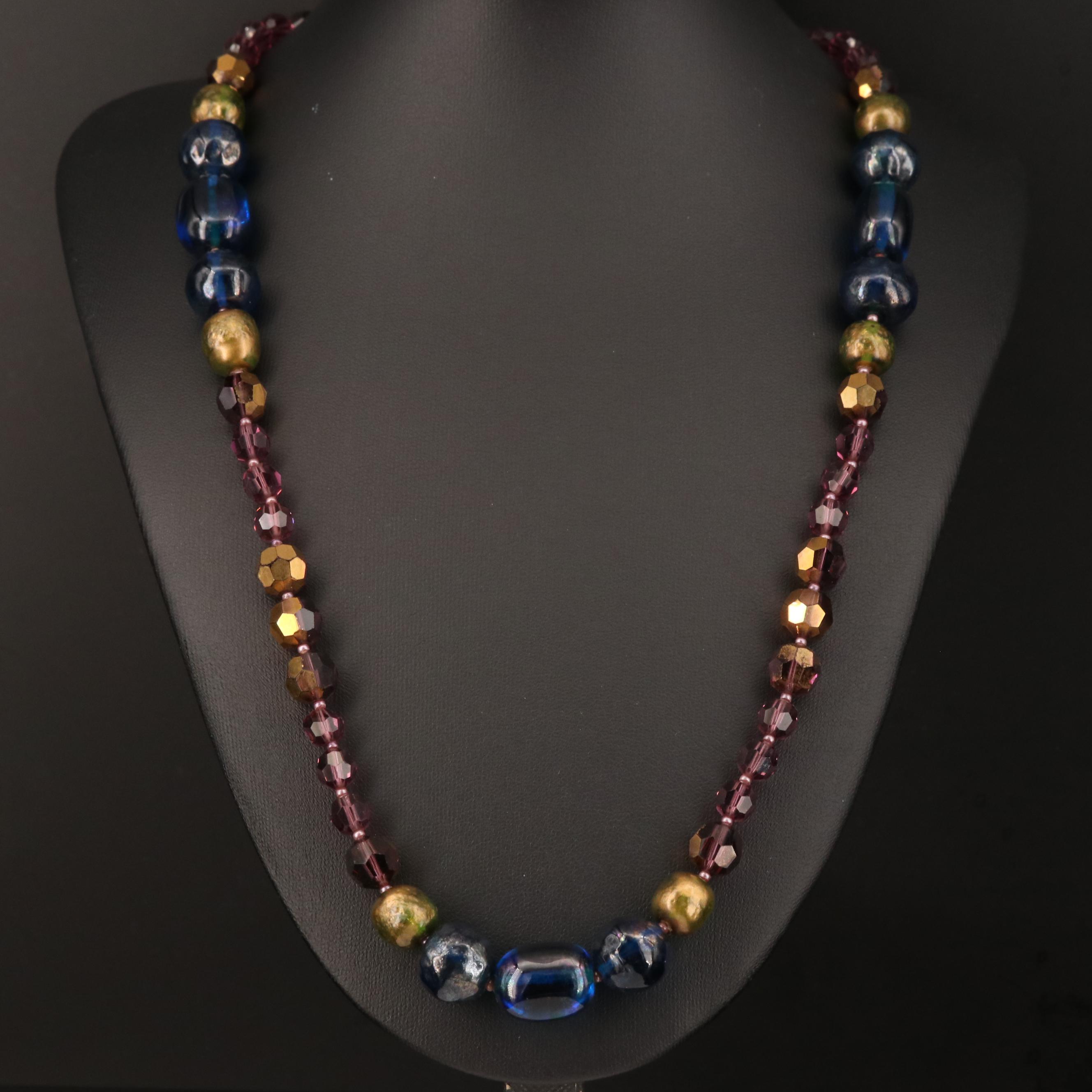 Vintage Judith McCann Designs Glass Beaded Necklace