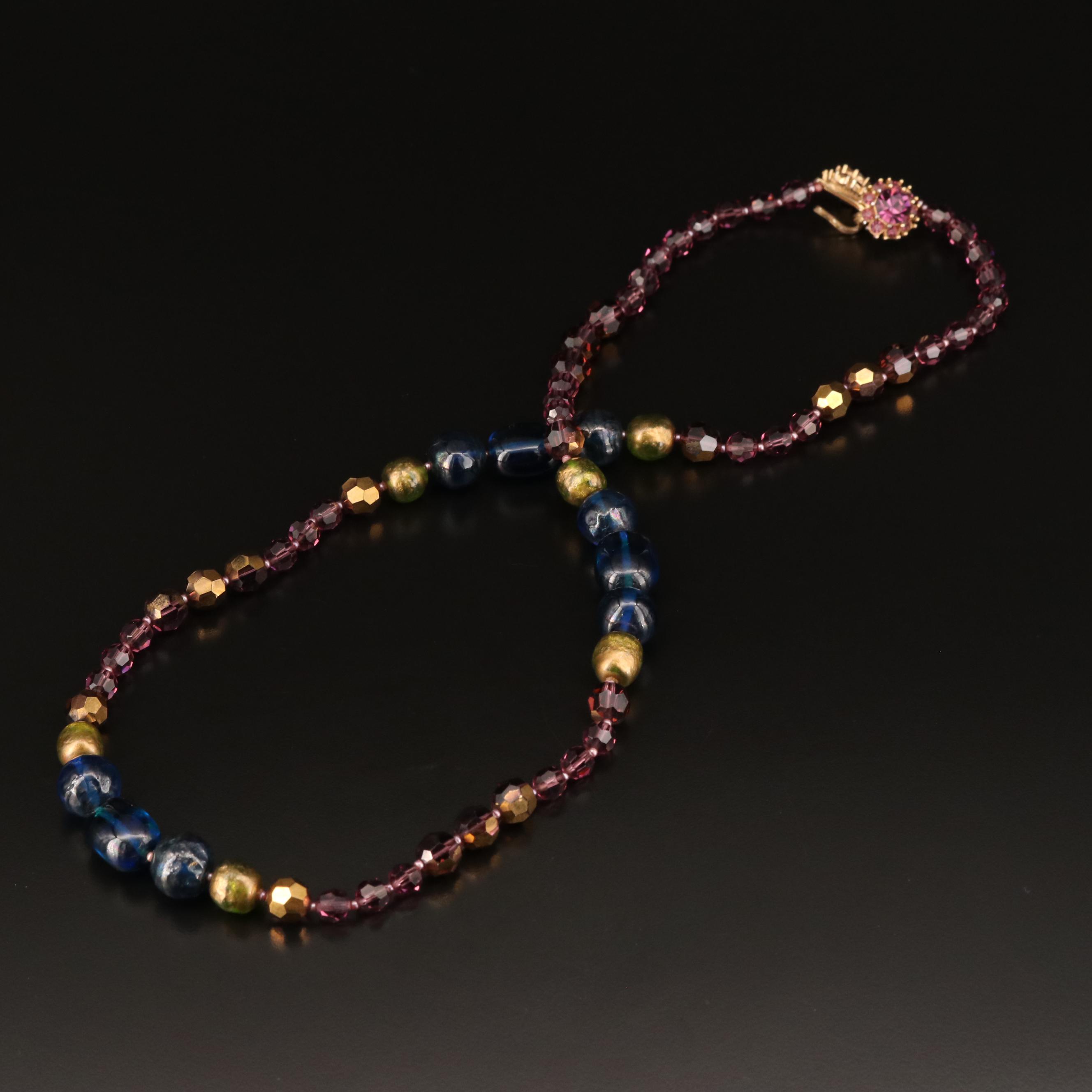 Vintage Judith McCann Designs Glass Beaded Necklace