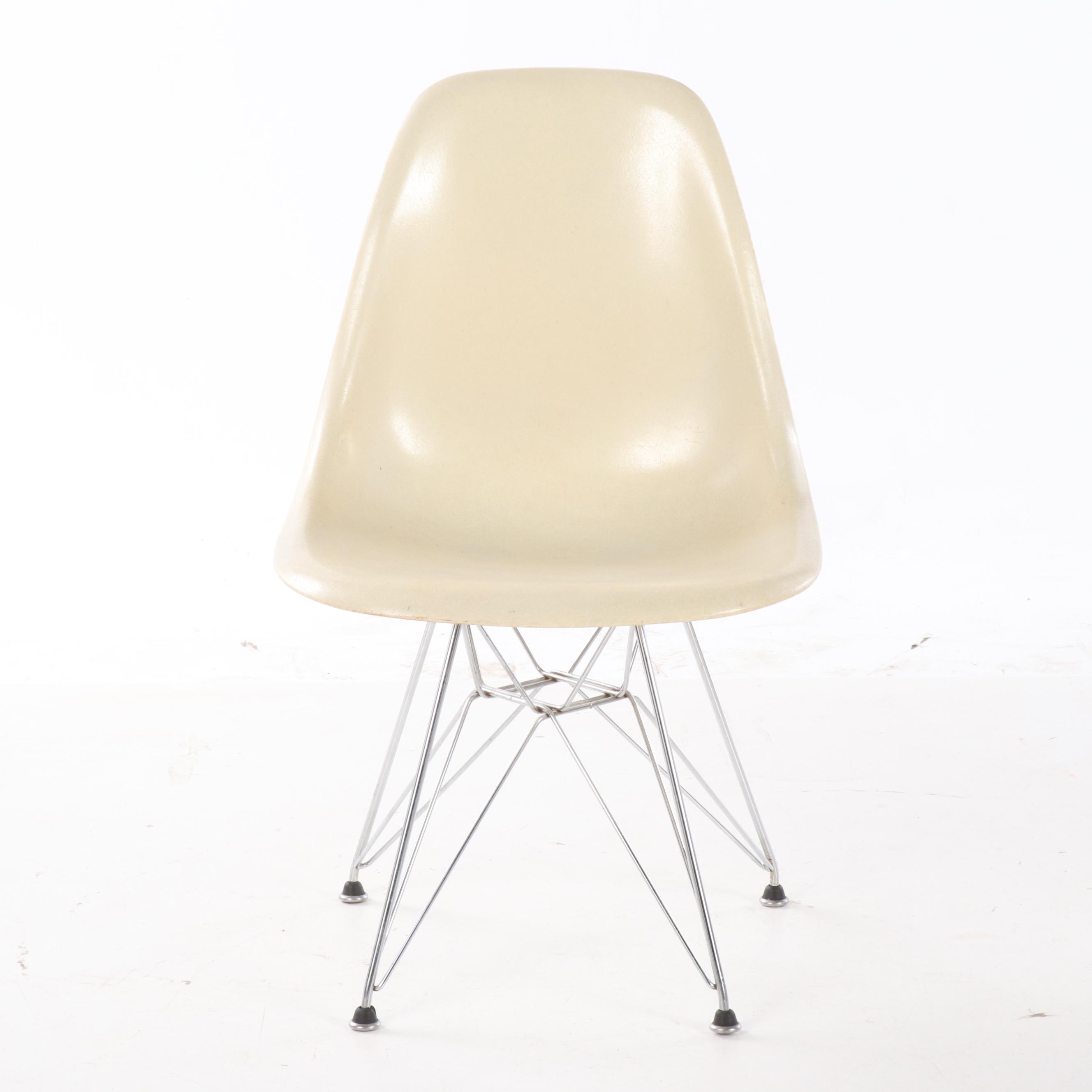 Molded Fiberglass Shell Chair in the Style of Eames