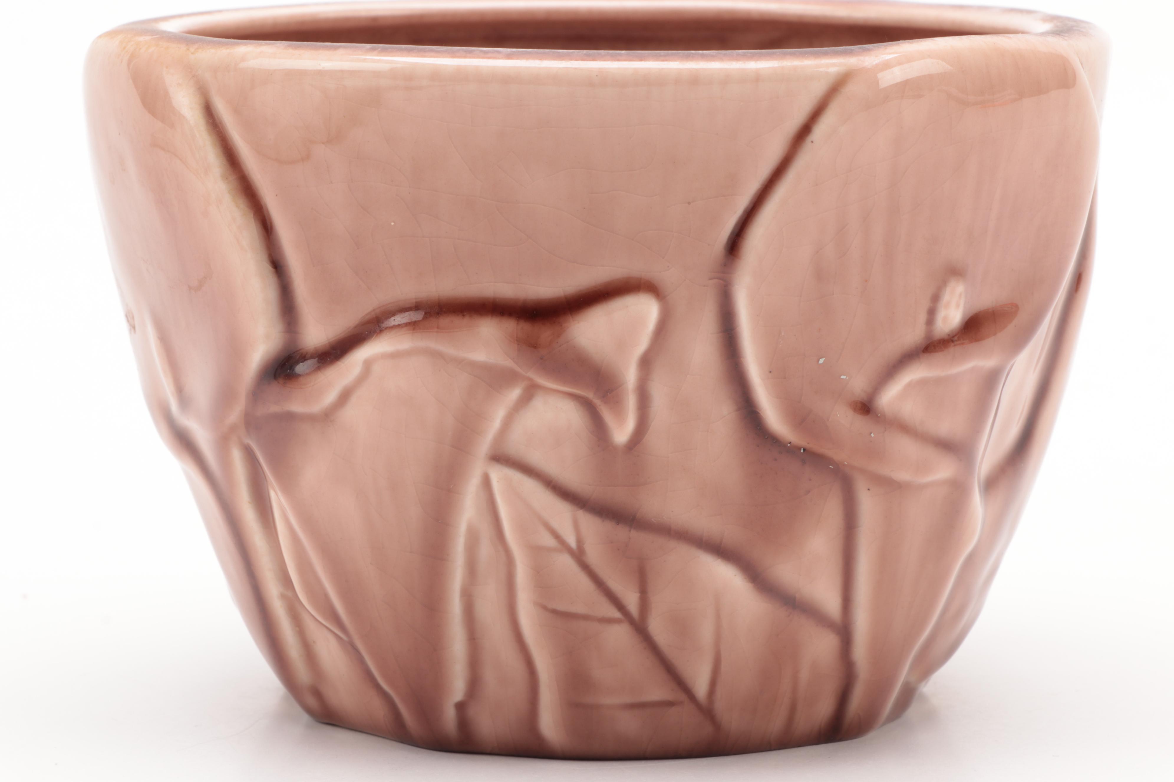 Rookwood Pottery High Gloss Glaze Calla Lilly Motif Planter, 1945