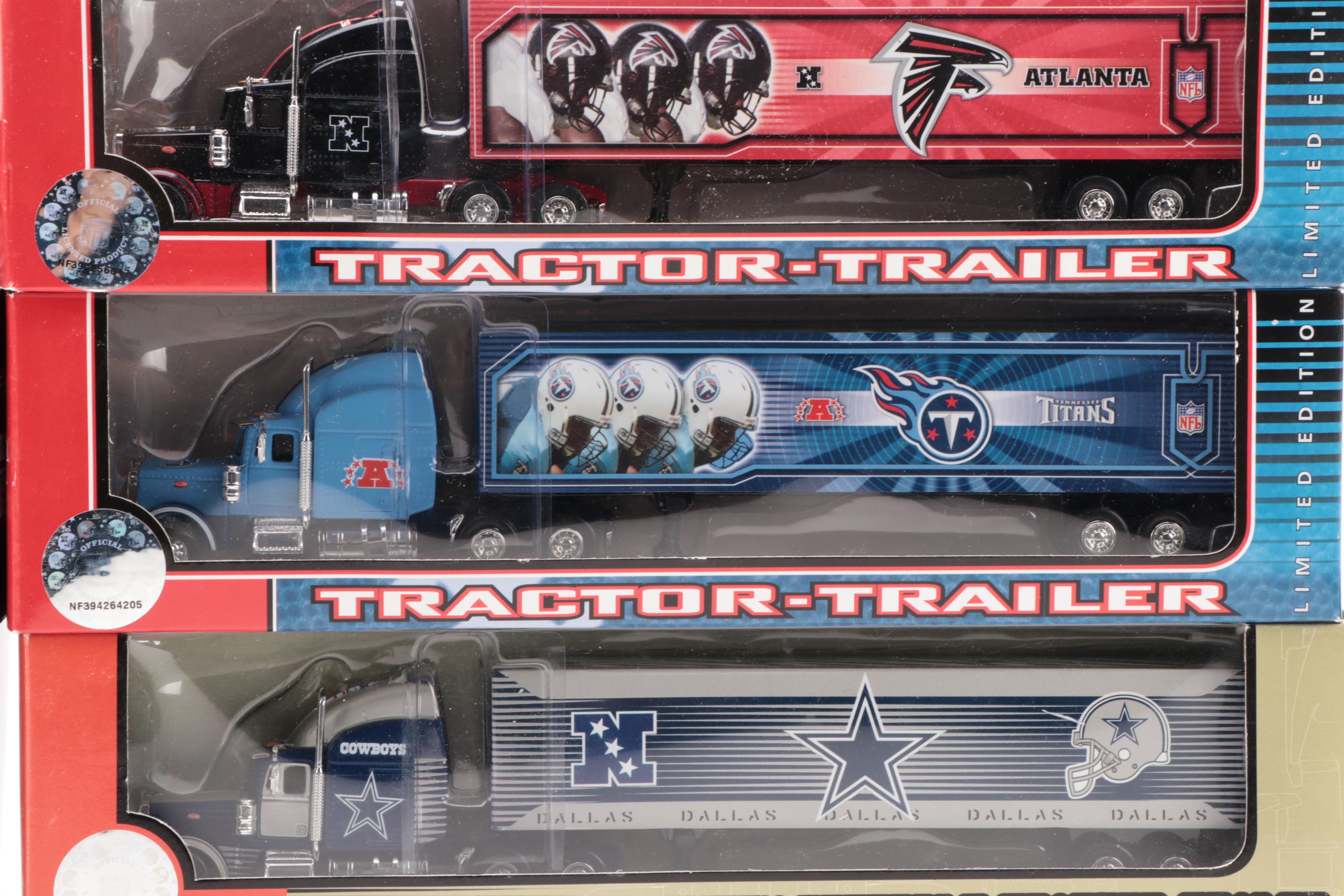 NFL and College Sports Teams Collectible Model Tractor Trailers