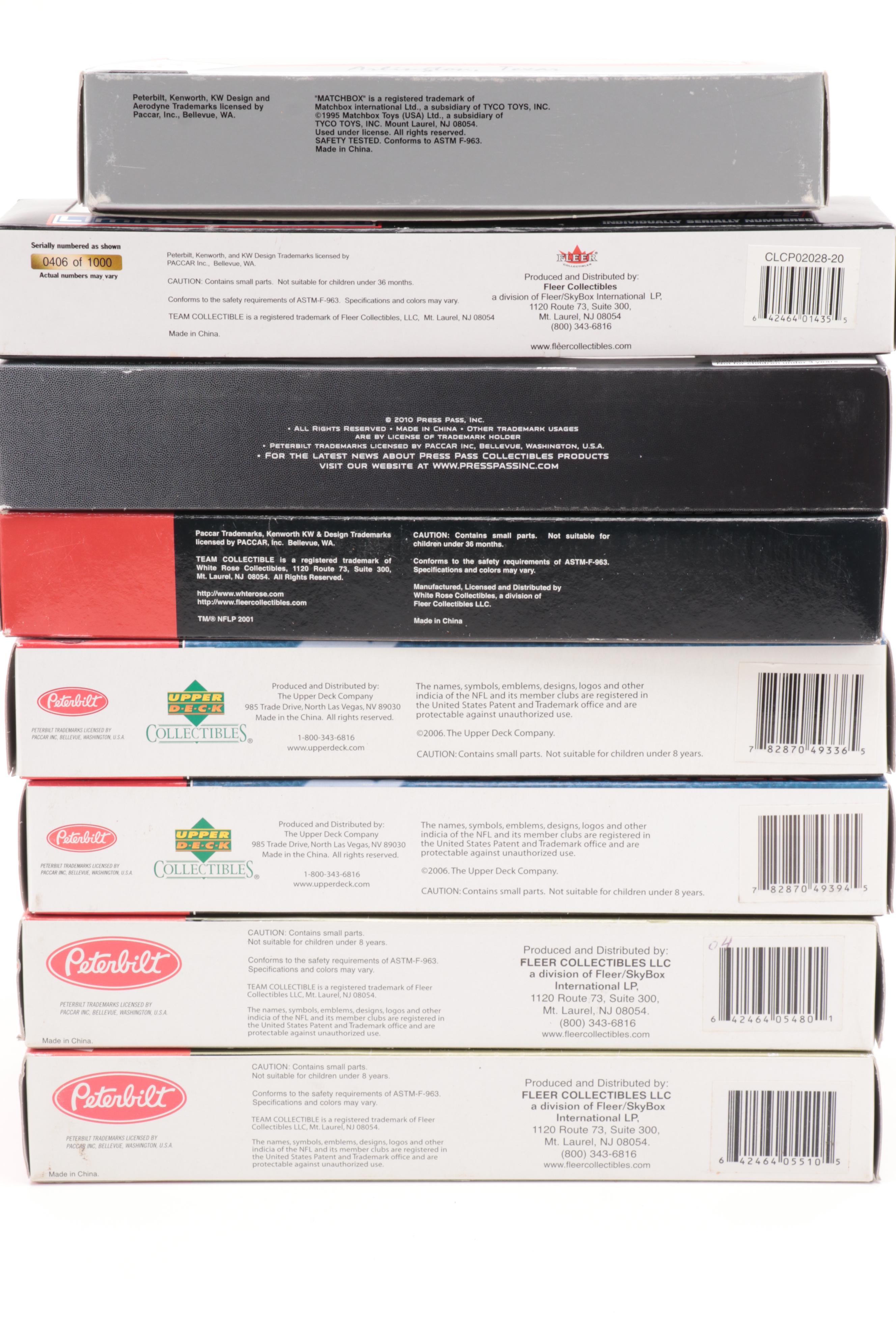 NFL and College Sports Teams Collectible Model Tractor Trailers