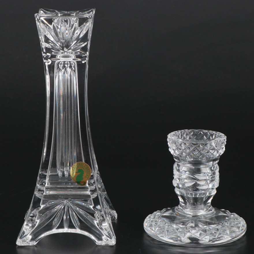 Waterford Crystal "Glandore" and "Odyssey" Candlesticks