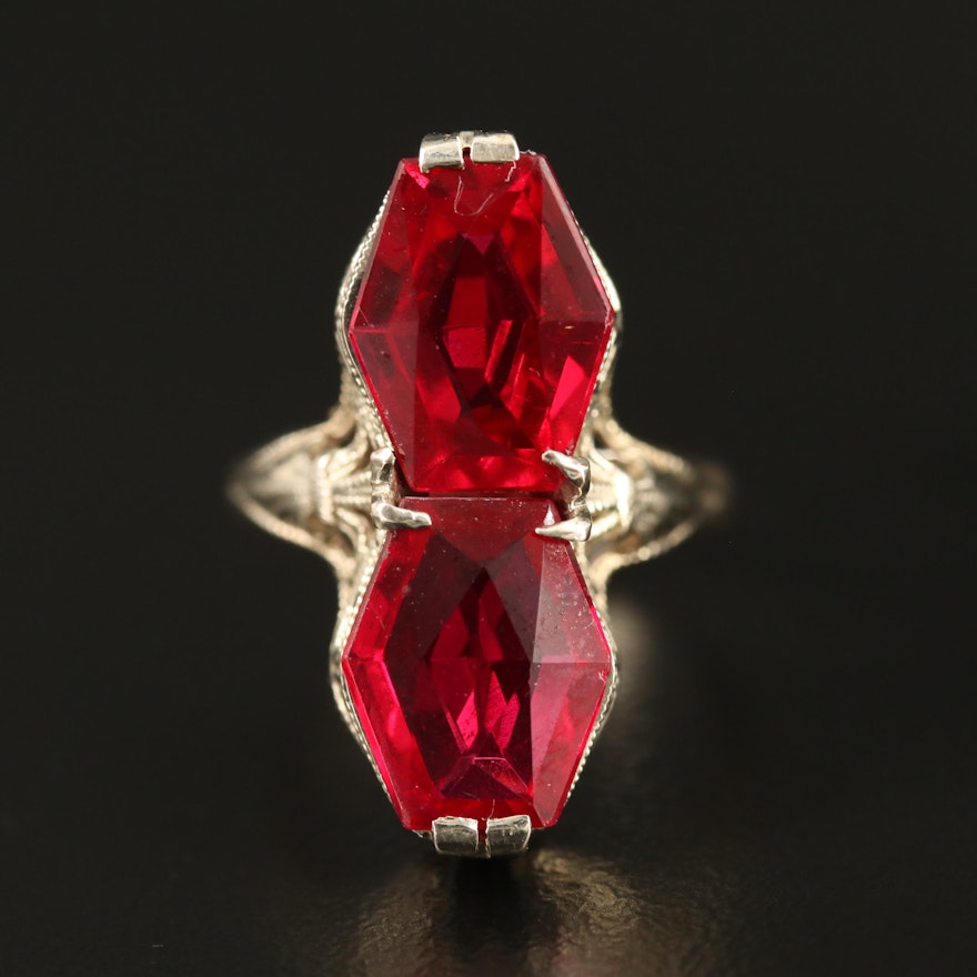 Circa 1930 14K Ruby Ring