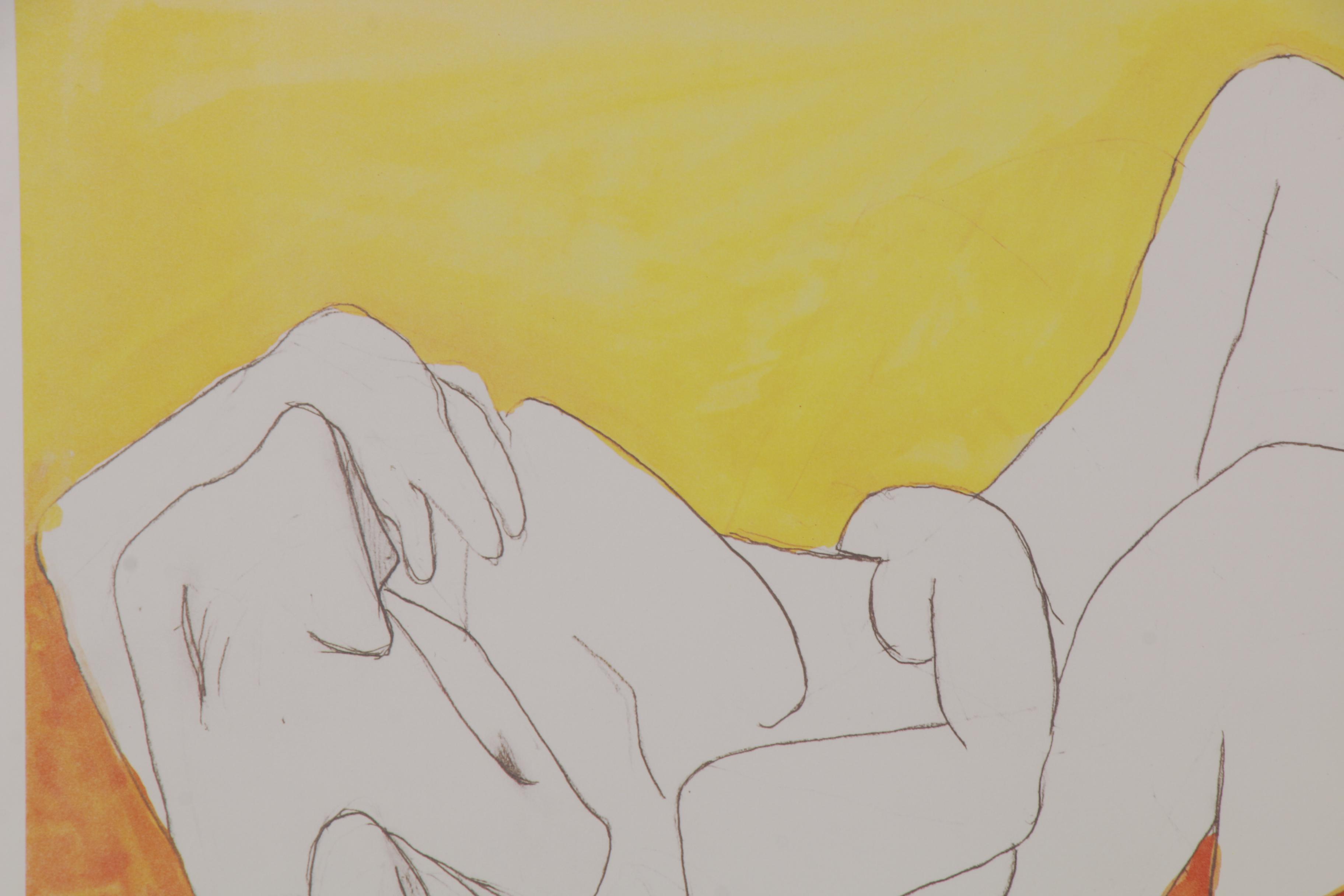 Maria Lassnig Limited Edition Offset Lithograph "Aus der Edition Friendship"
