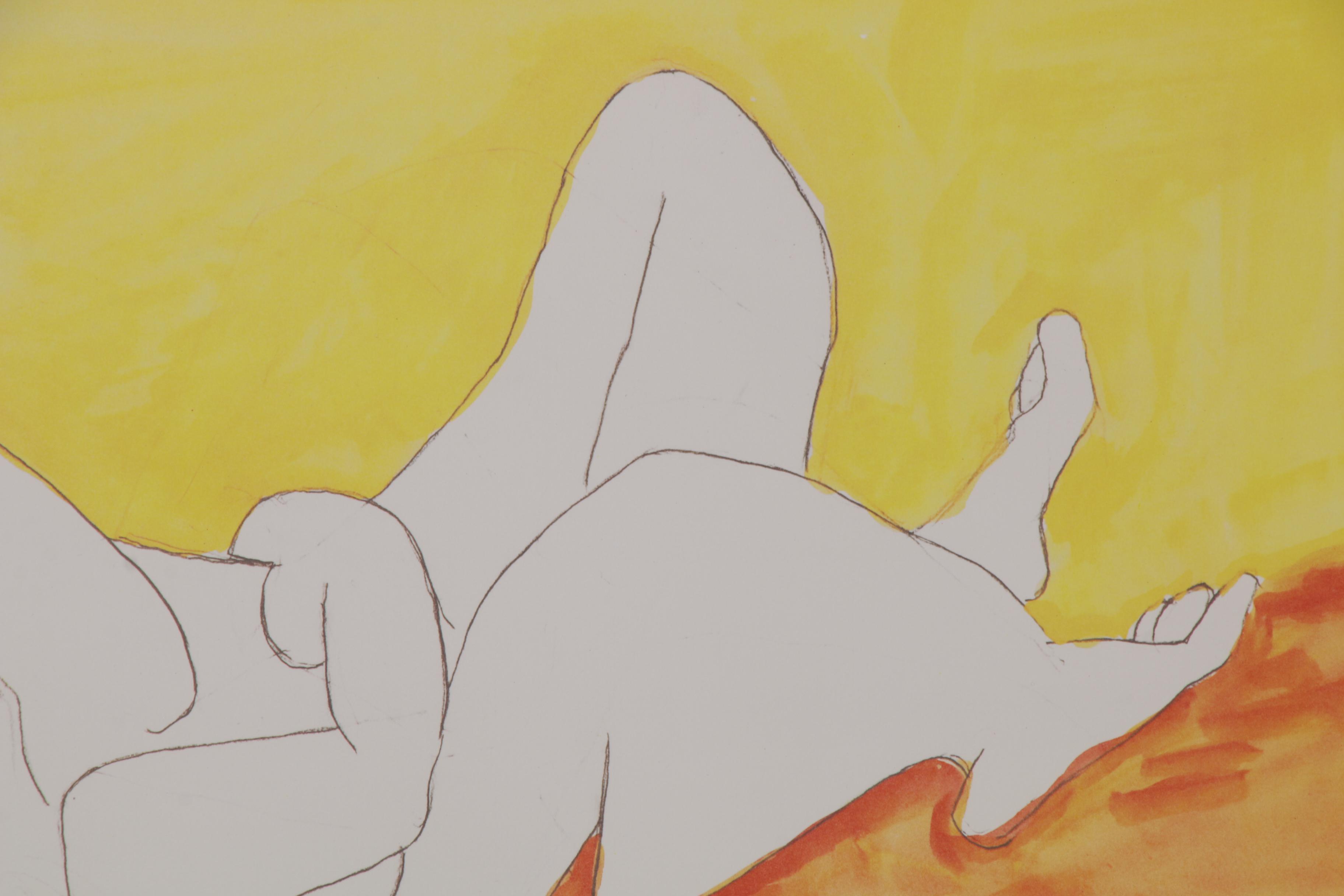 Maria Lassnig Limited Edition Offset Lithograph "Aus der Edition Friendship"