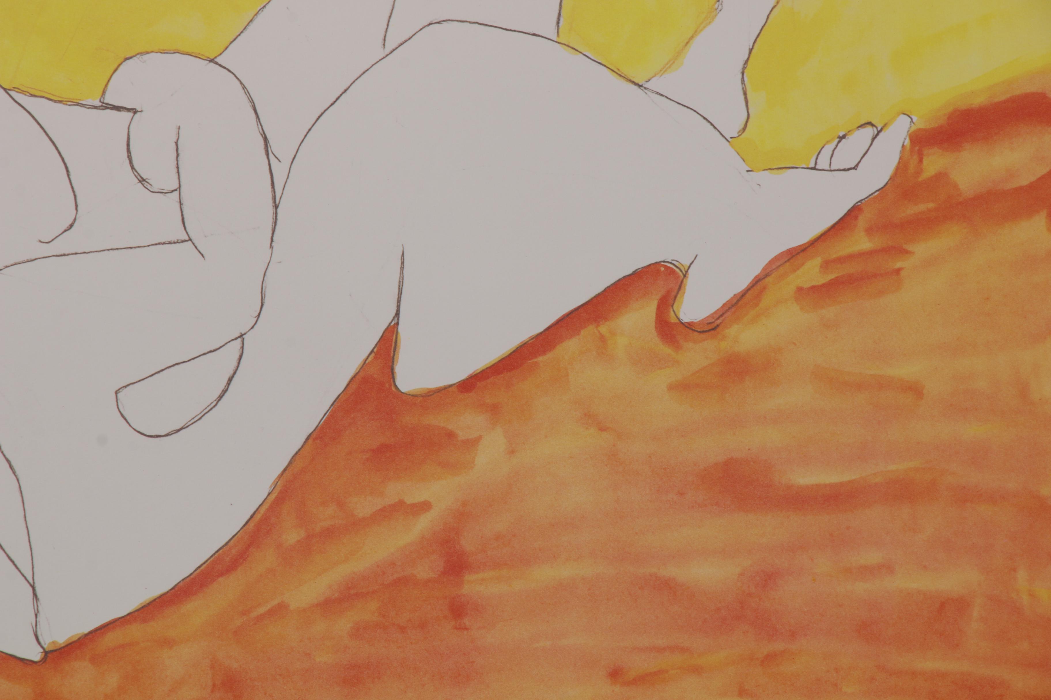 Maria Lassnig Limited Edition Offset Lithograph "Aus der Edition Friendship"