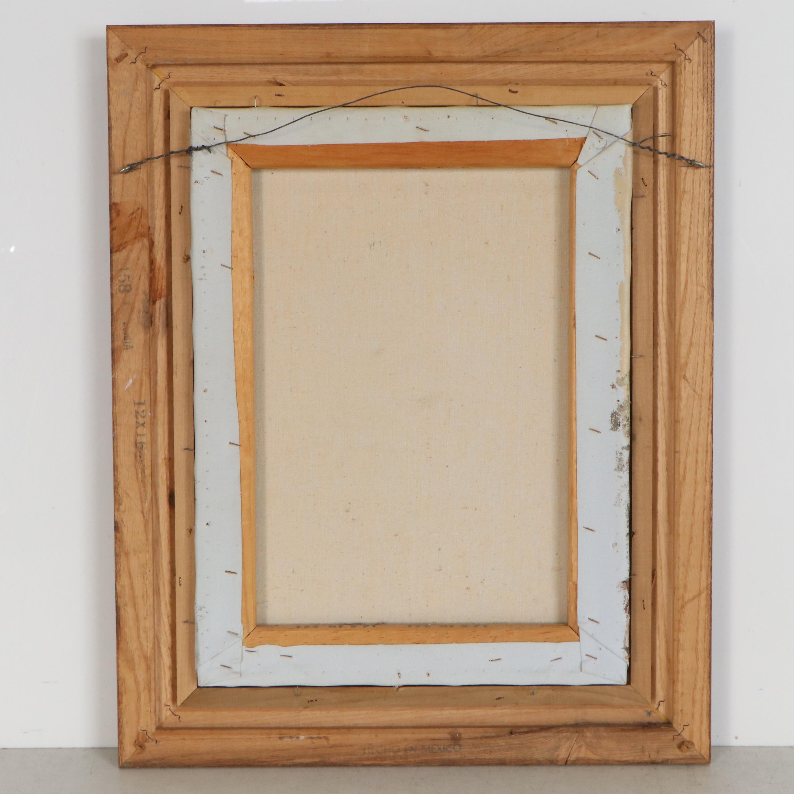 J. Bardot Parisian Street Scene Oil Painting, Mid to Late 20th Century