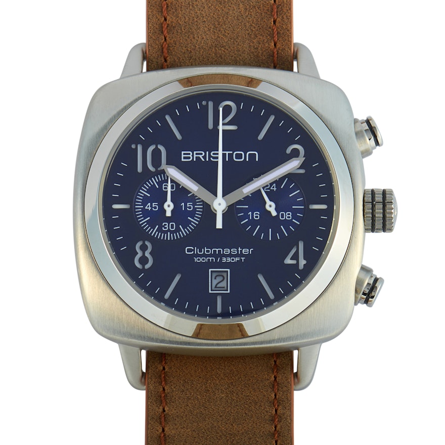Briston Clubmaster Classic Steel Blue Dial Wristwatch
