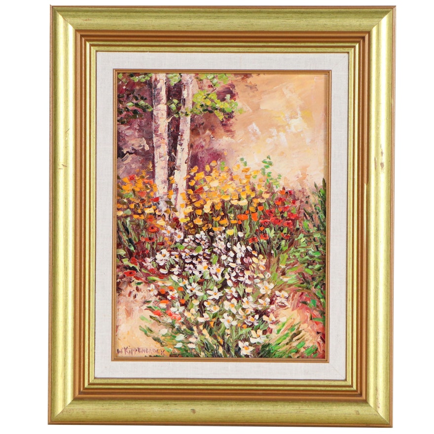 Wanda Kippenbrock Floral Landscape Oil Painting "Springtime"