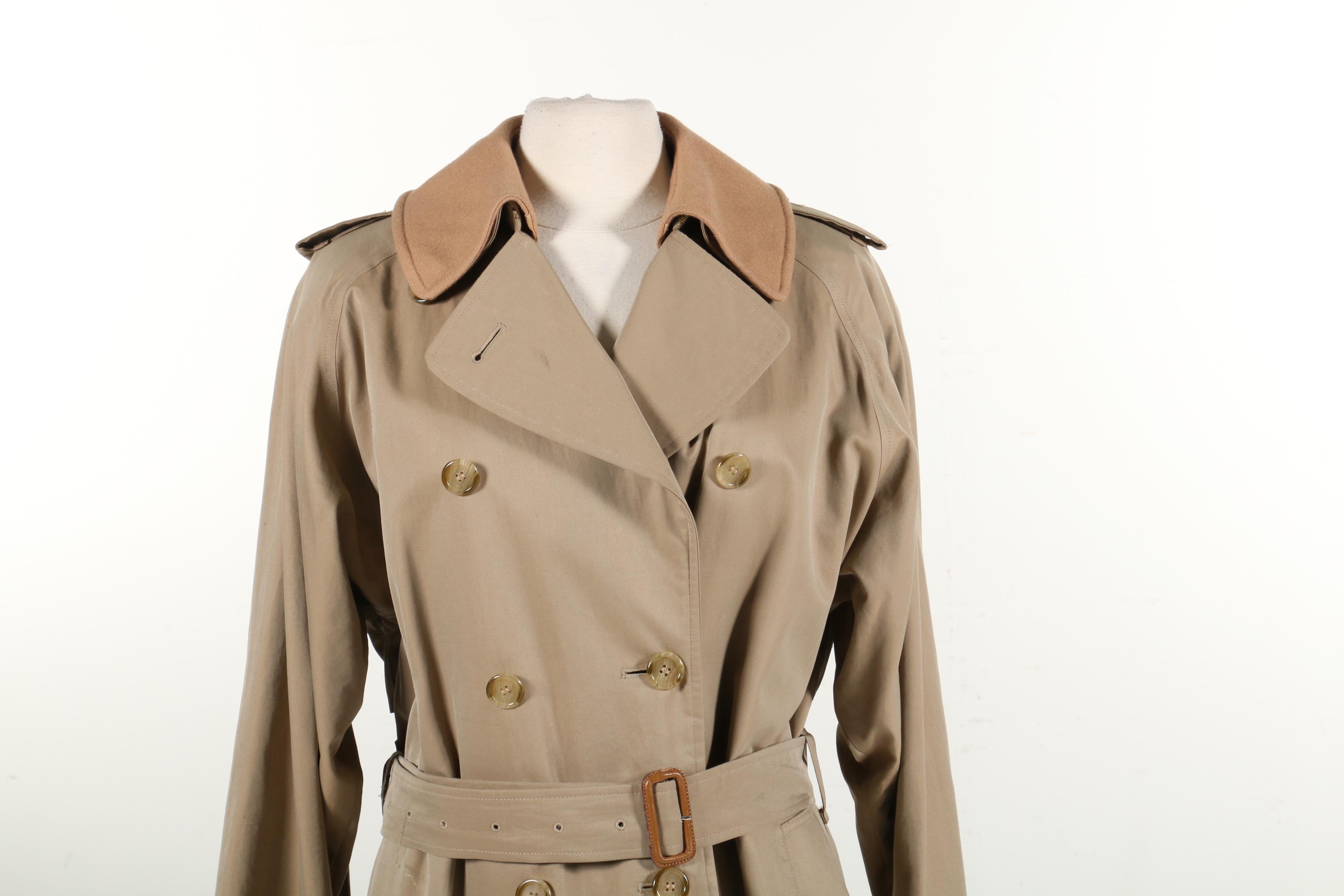 Burberrys Double-Breasted Trench Coat with Removable Lining, Vintage