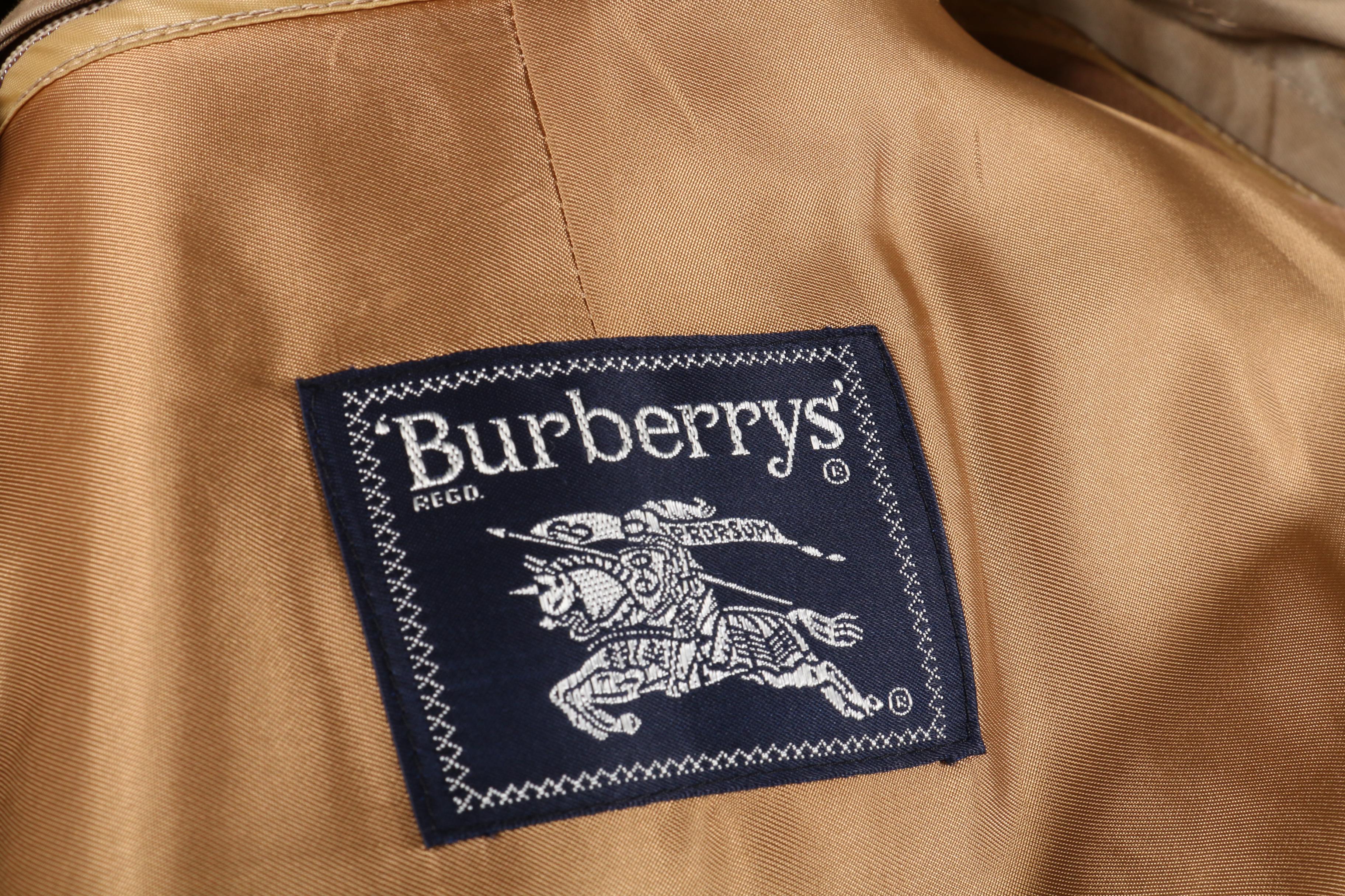 Burberrys Double-Breasted Trench Coat with Removable Lining, Vintage